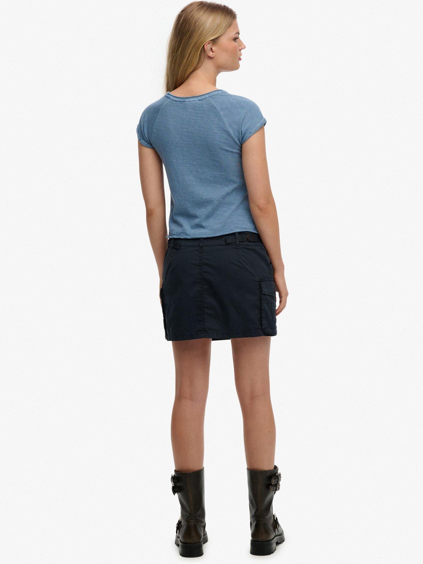 Image 4 of 7 of Superdry Cargo Mini Skirt - Navy