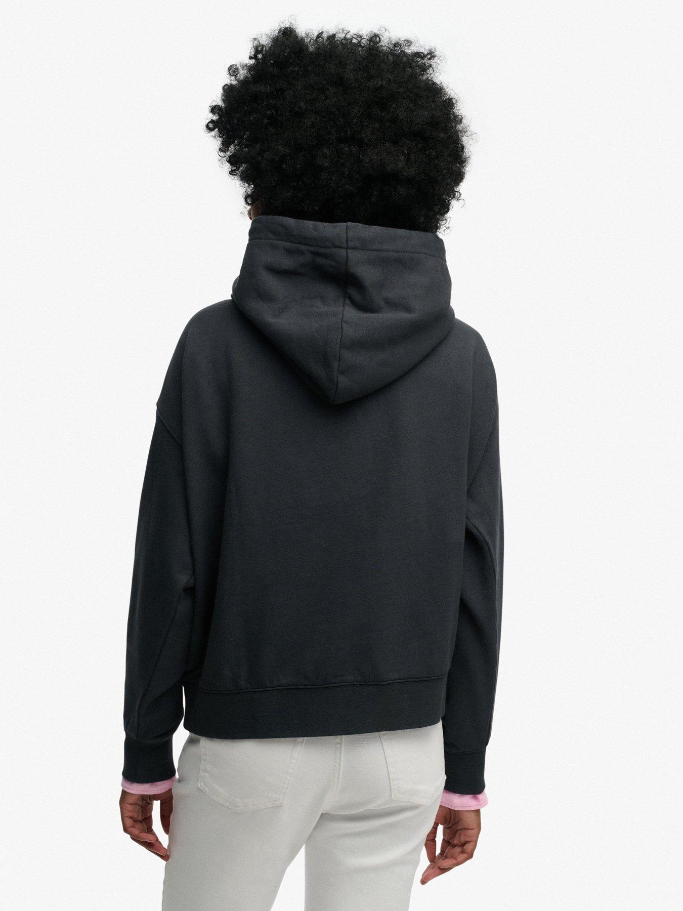 Image 2 of 6 of Superdry Luxe Casual Relaxed Hoodie - Navy