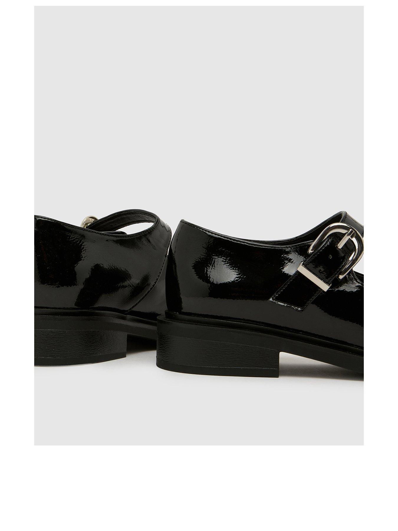 Image 3 of 4 of Schuh Wide Fit Patent Mary Jane Shoes - Black