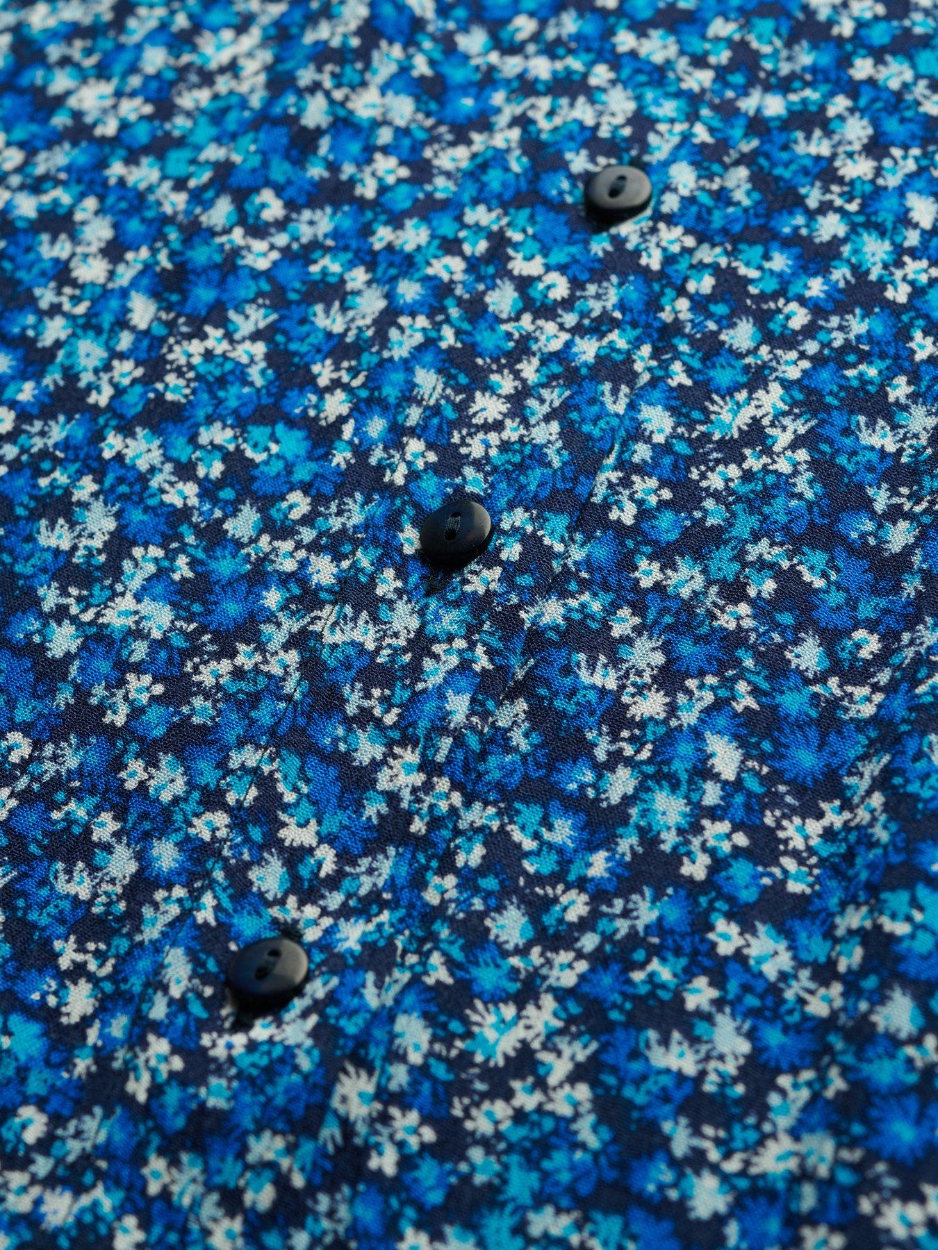 Image 6 of 6 of Superdry Print Button Midi Tea Dress
