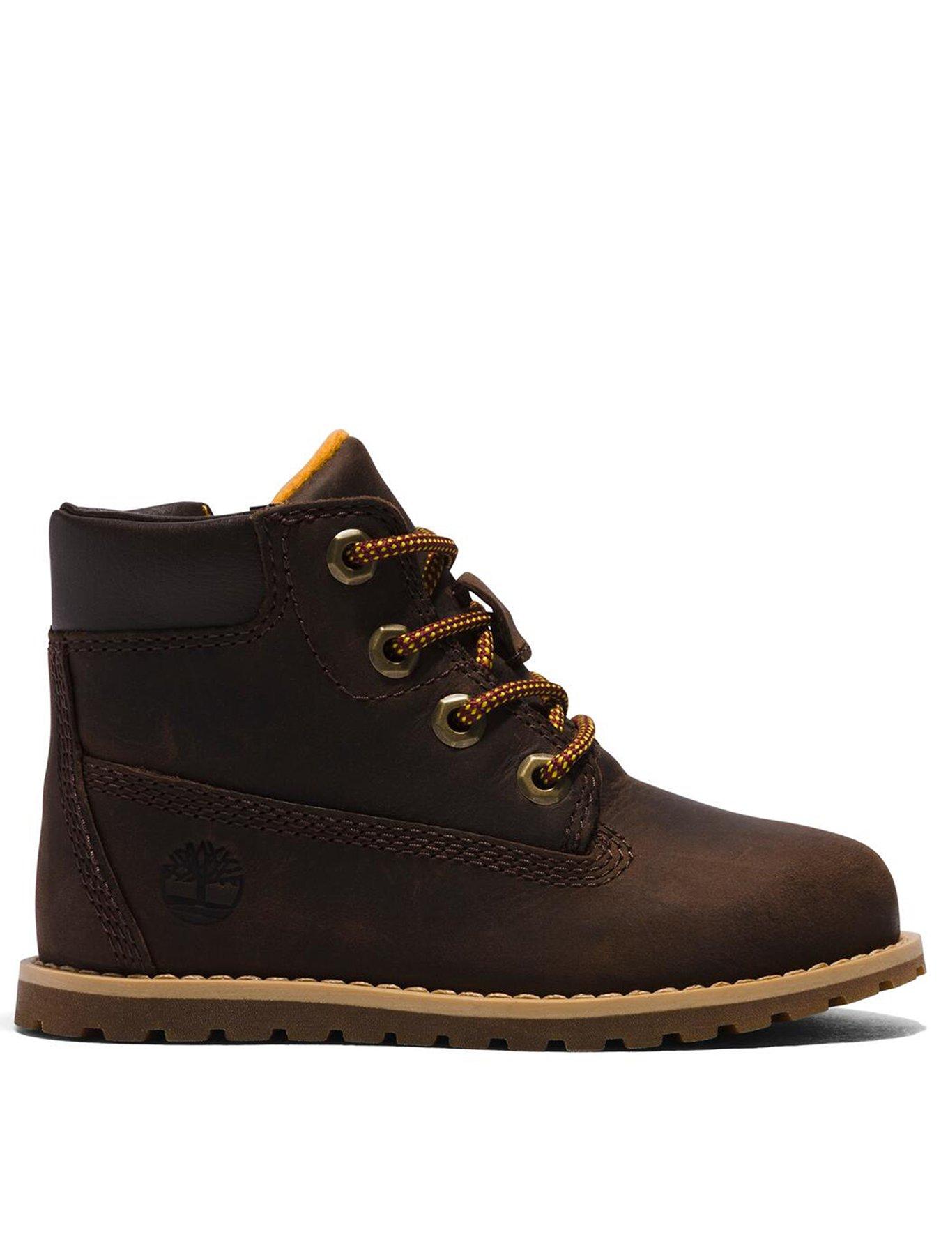 Timberland Pokey Pine Side Zip Boot For Toddler In Dark Brown, Size 11 - Image 2