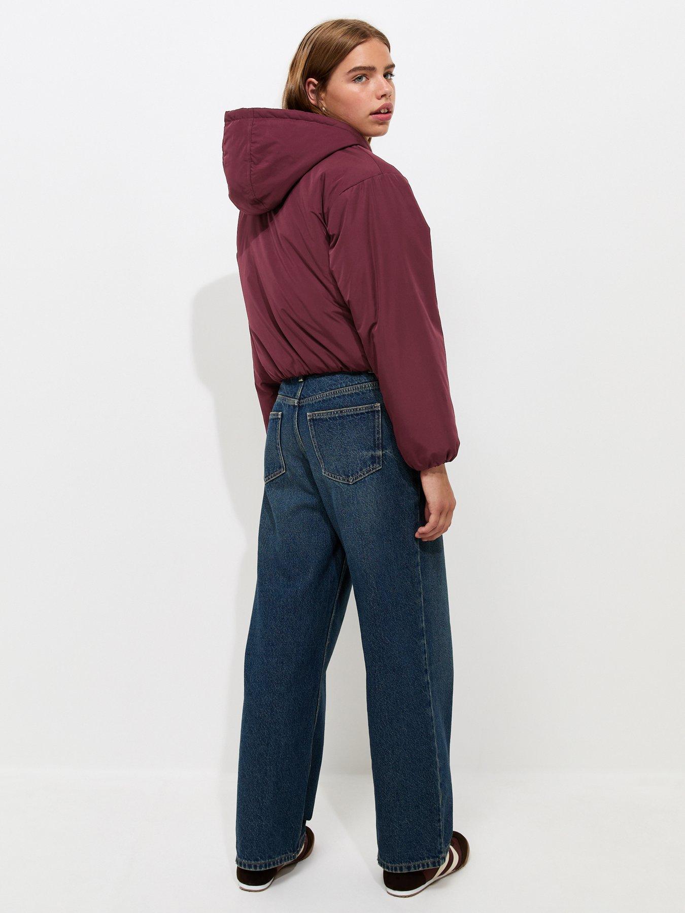 Image 2 of 6 of New Look 915 Burgundy Short Padded Bomber