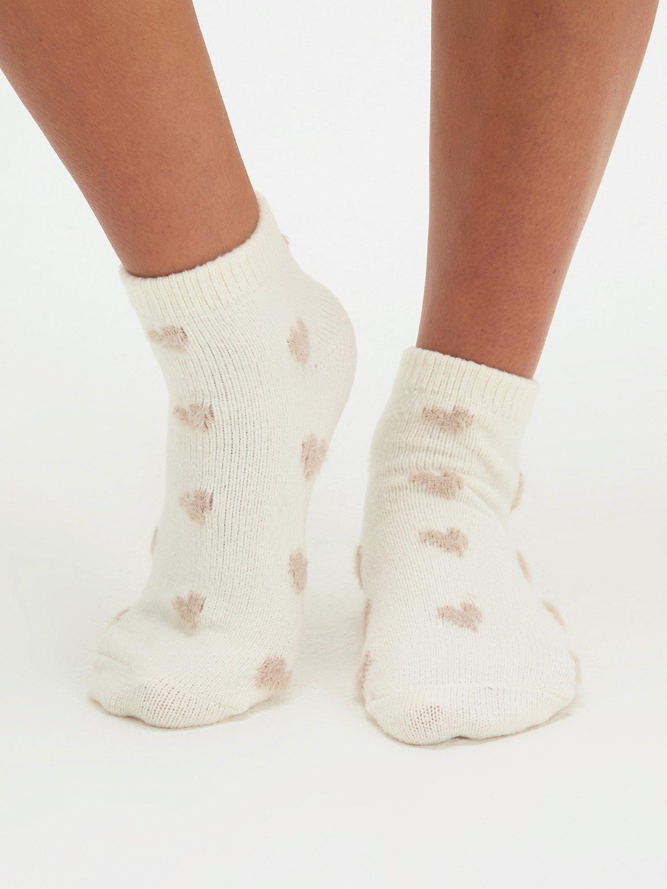 Image 1 of 6 of Boux Avenue Patterned Ankle Socks - White