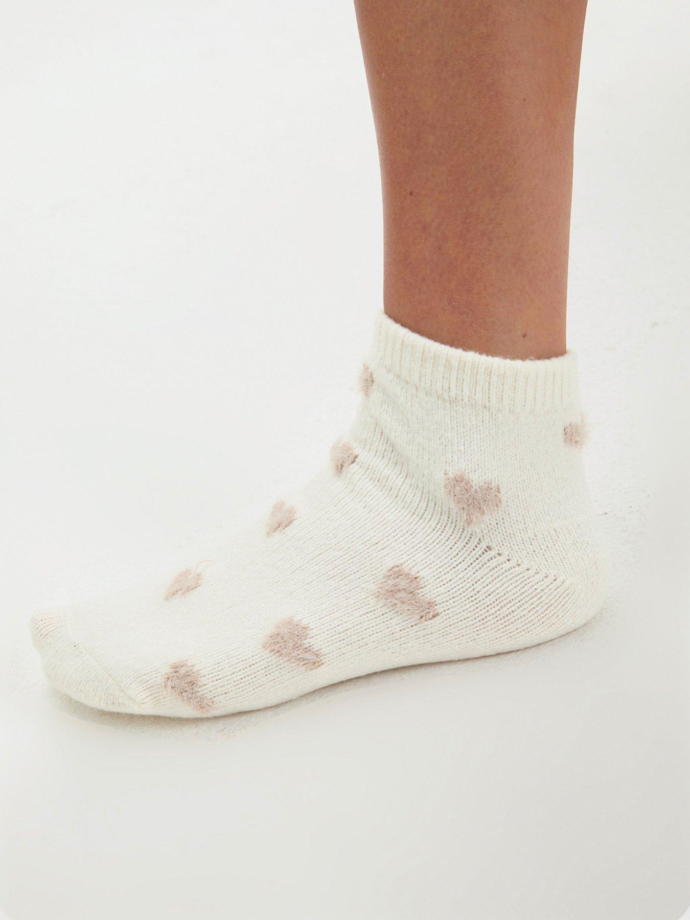 Image 3 of 6 of Boux Avenue Patterned Ankle Socks - White