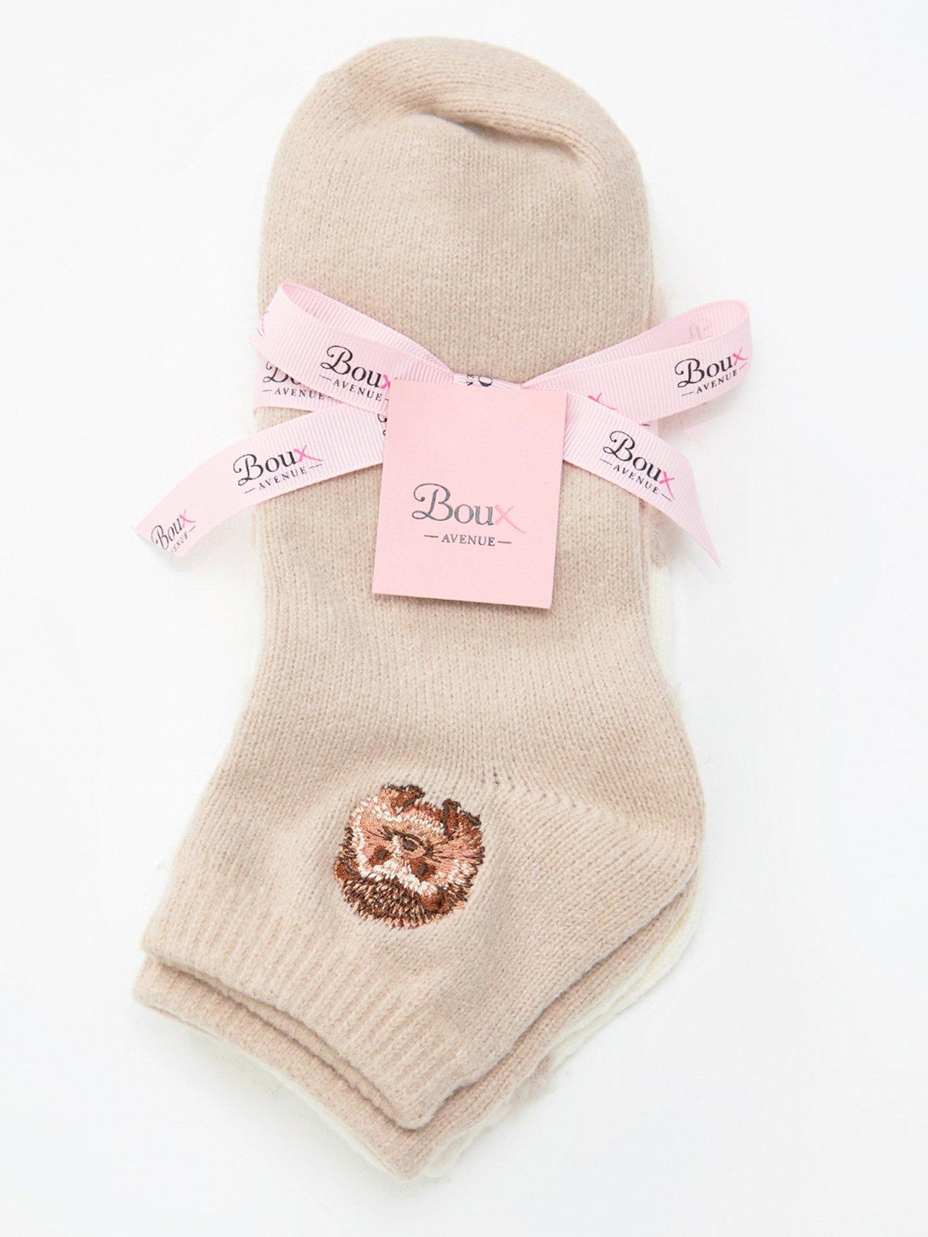 Image 5 of 6 of Boux Avenue Patterned Ankle Socks - White