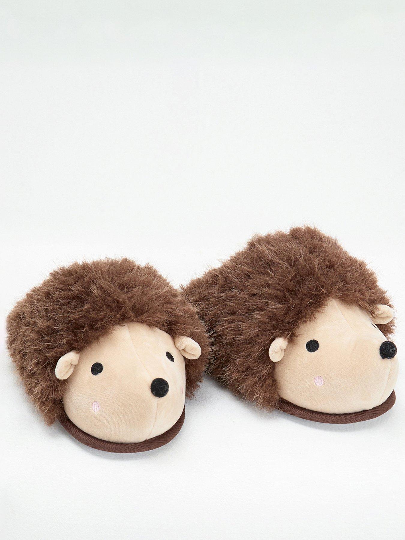 Boux Avenue Hedgehog Plush Mule - Chocolate Brown