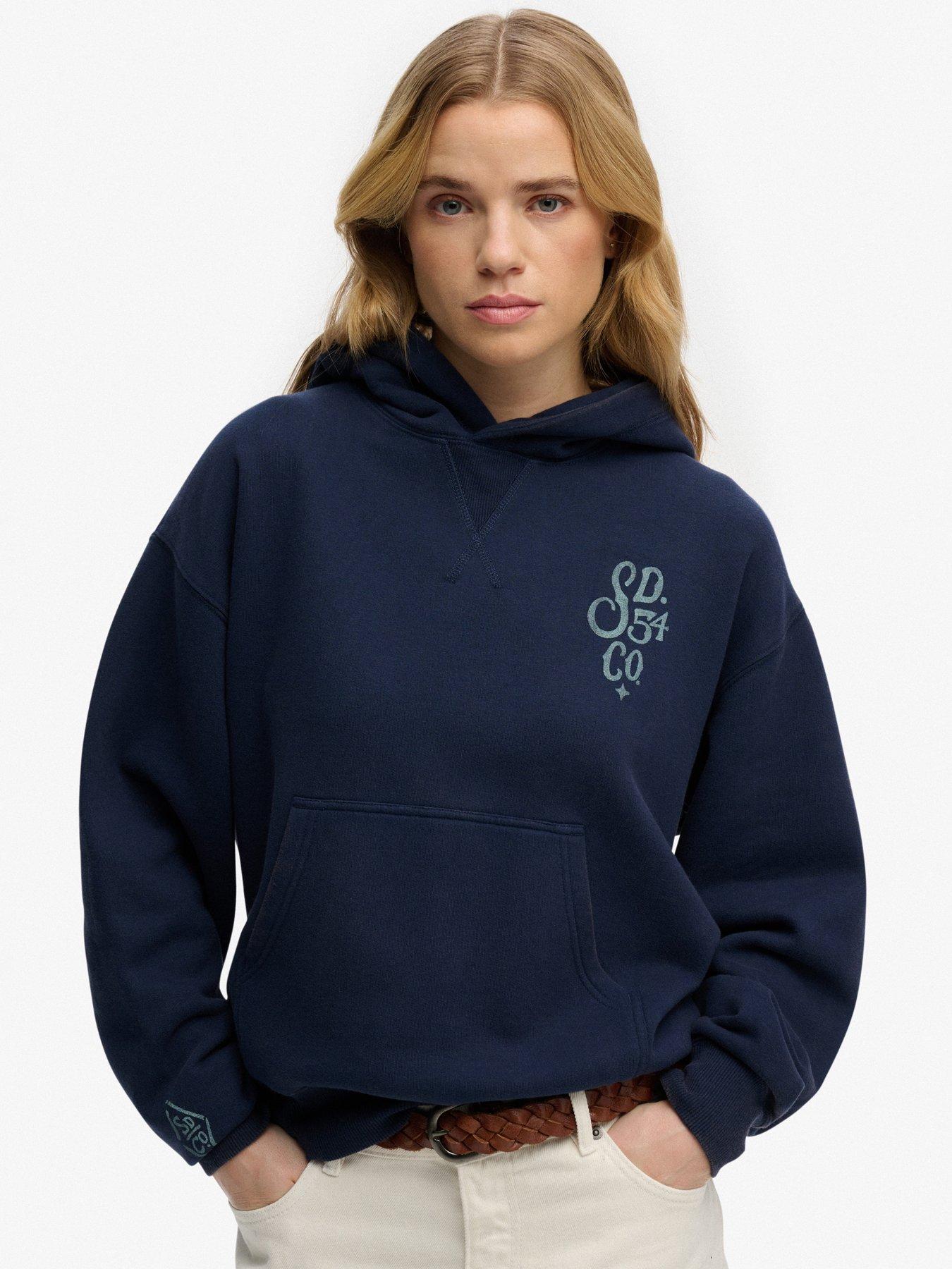 Image 1 of 5 of Superdry Heritage Hamptons Hoodie - Navy