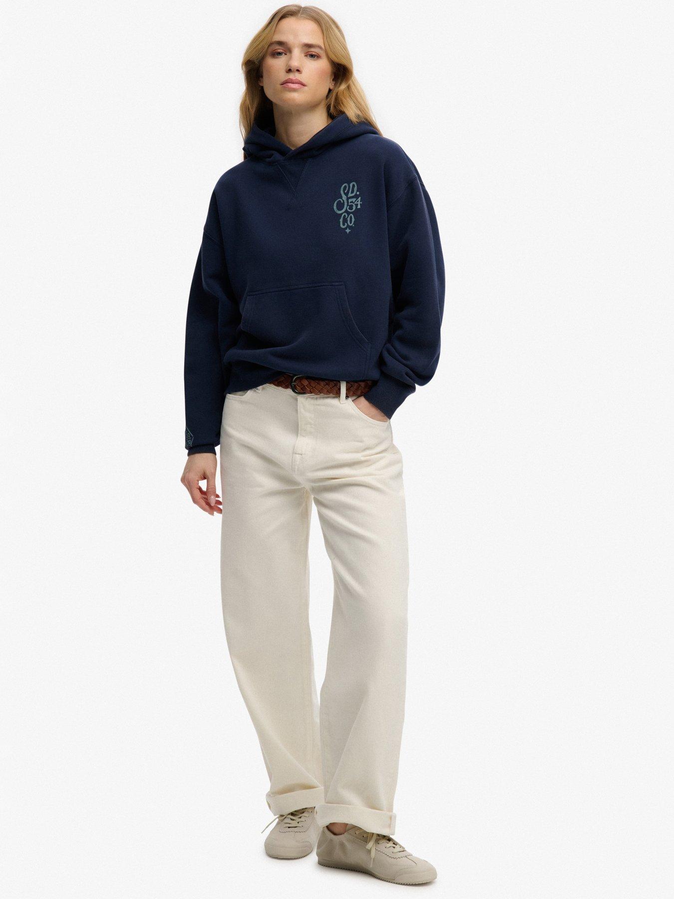 Image 3 of 5 of Superdry Heritage Hamptons Hoodie - Navy