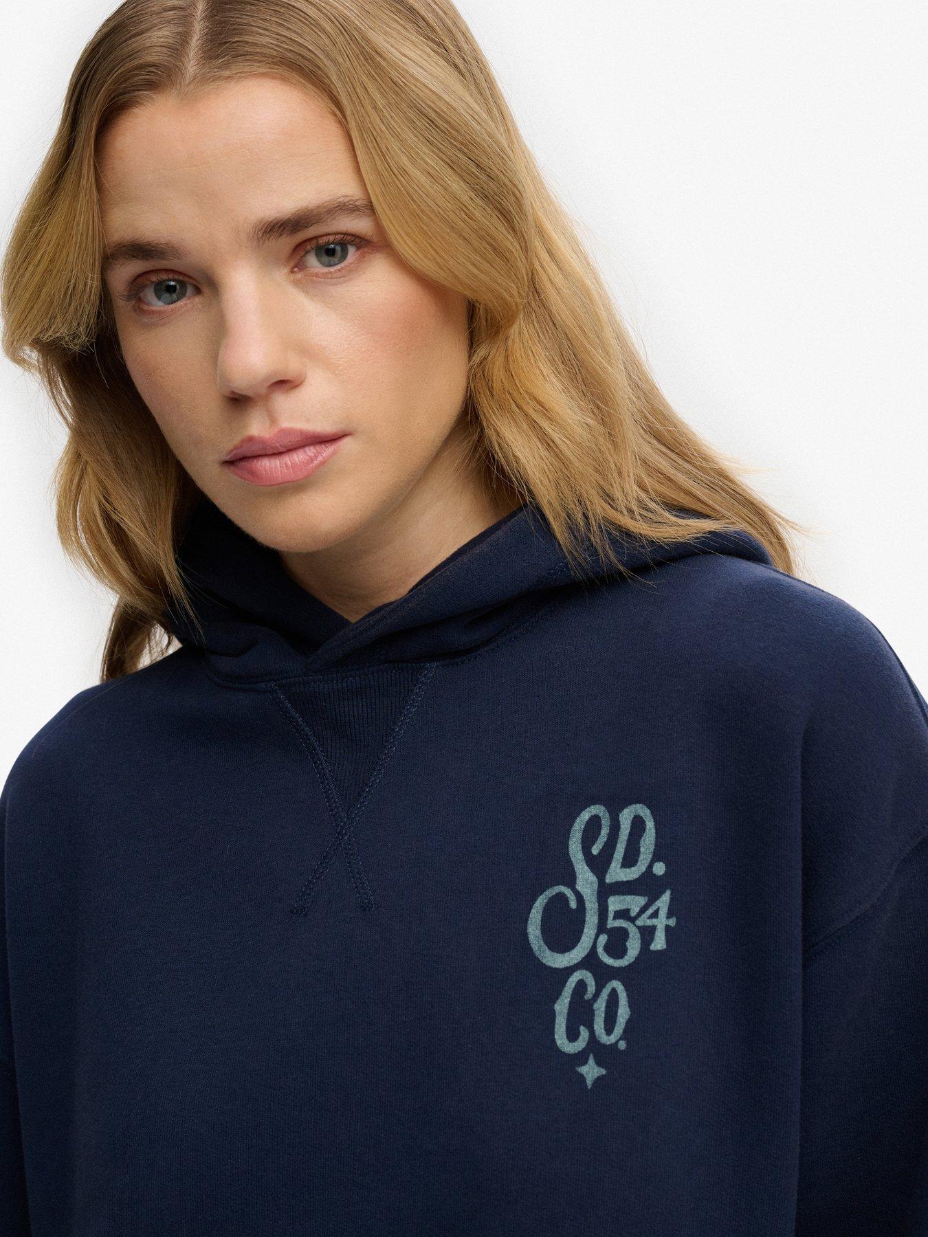 Image 4 of 5 of Superdry Heritage Hamptons Hoodie - Navy