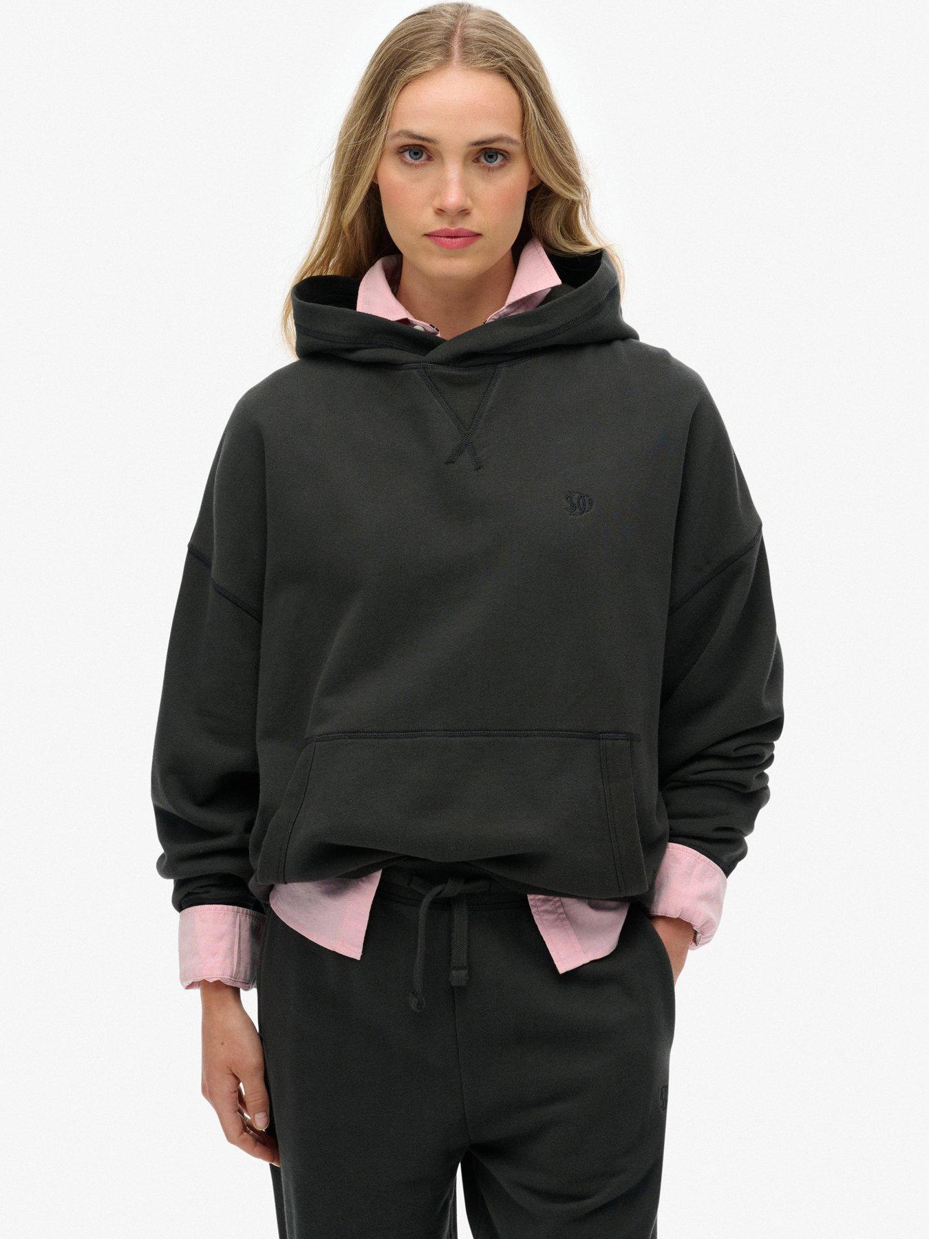 Image 1 of 6 of Superdry Studios Relaxed Hoodie - Black