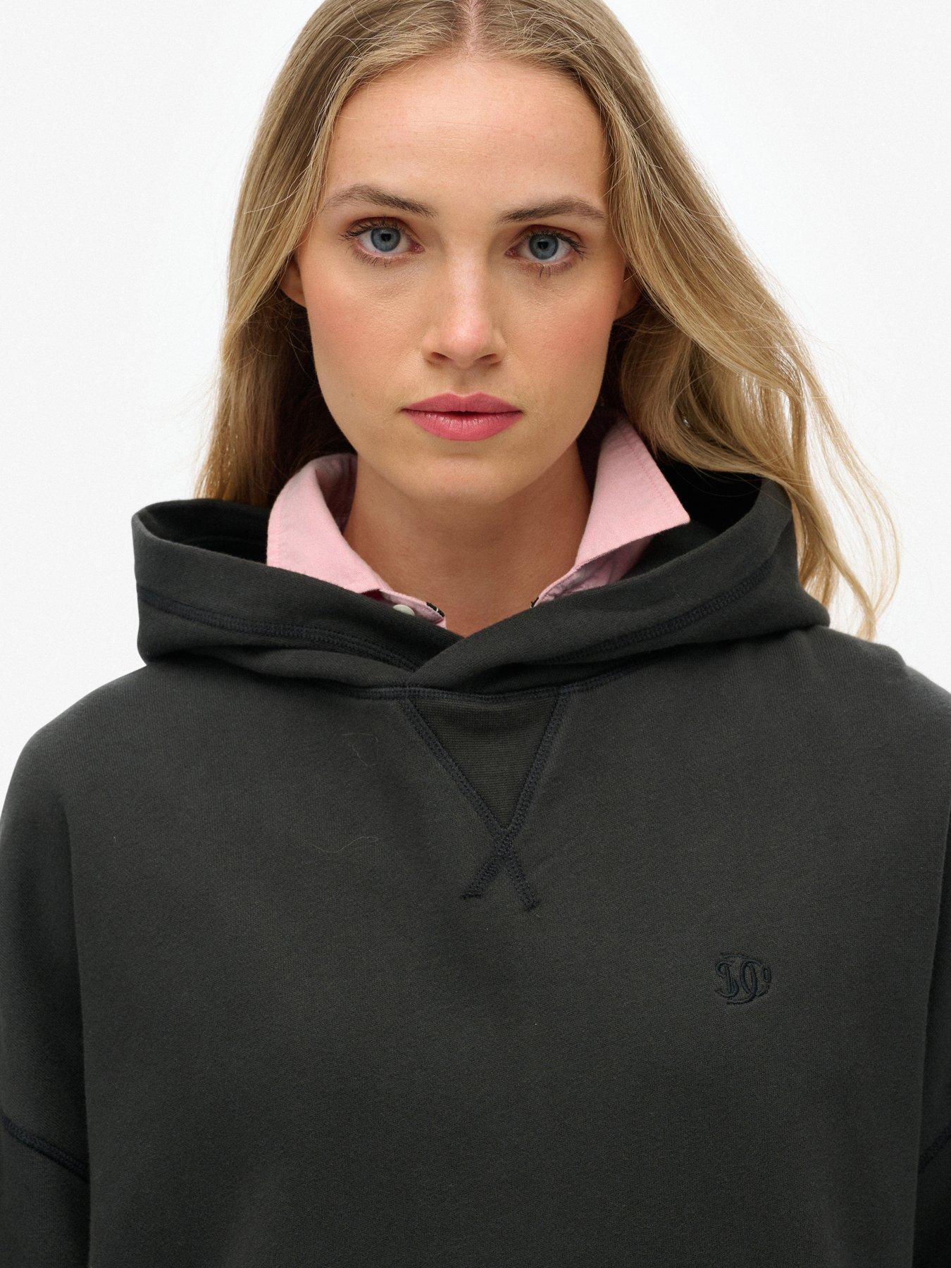 Image 4 of 6 of Superdry Studios Relaxed Hoodie - Black