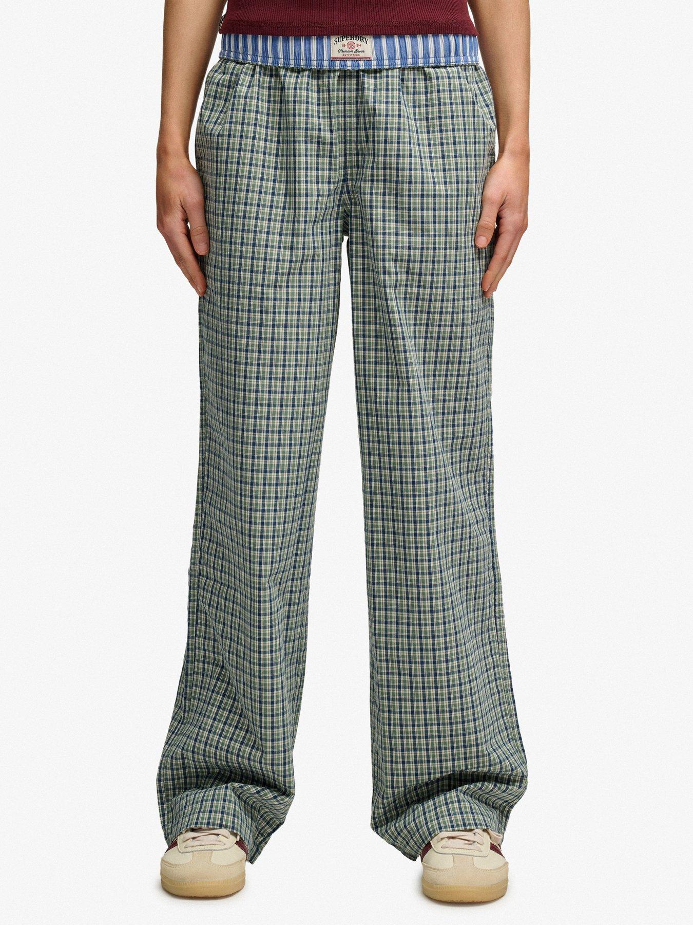 Image 1 of 7 of Superdry MINI CHECK COTTON TROUSER