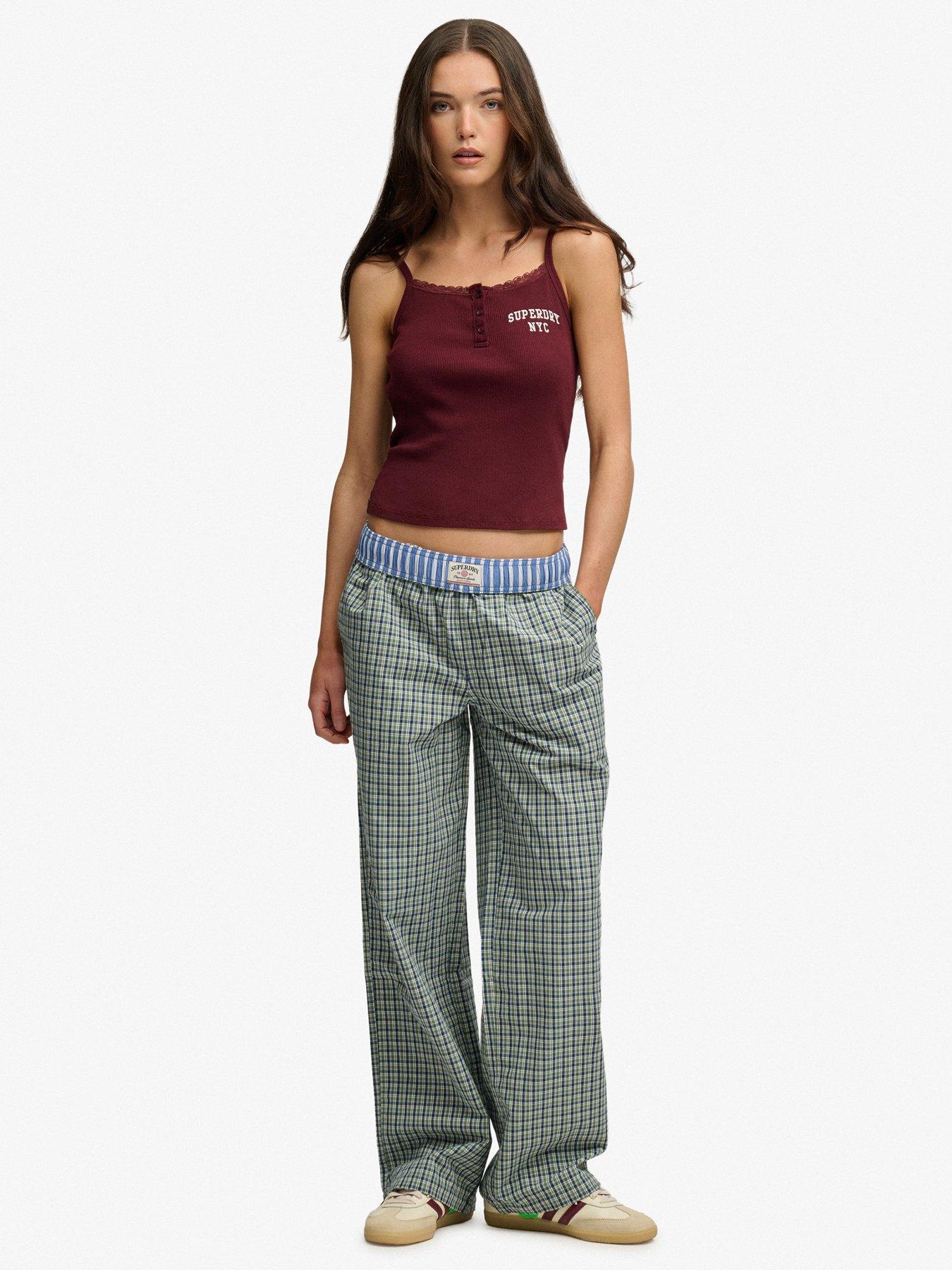 Image 3 of 7 of Superdry MINI CHECK COTTON TROUSER