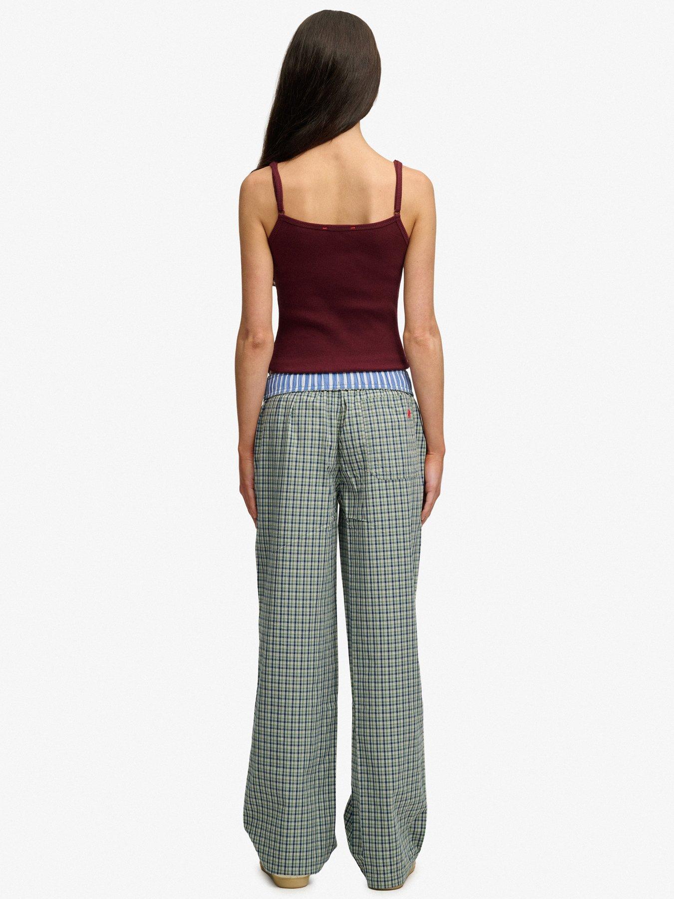 Image 4 of 7 of Superdry MINI CHECK COTTON TROUSER