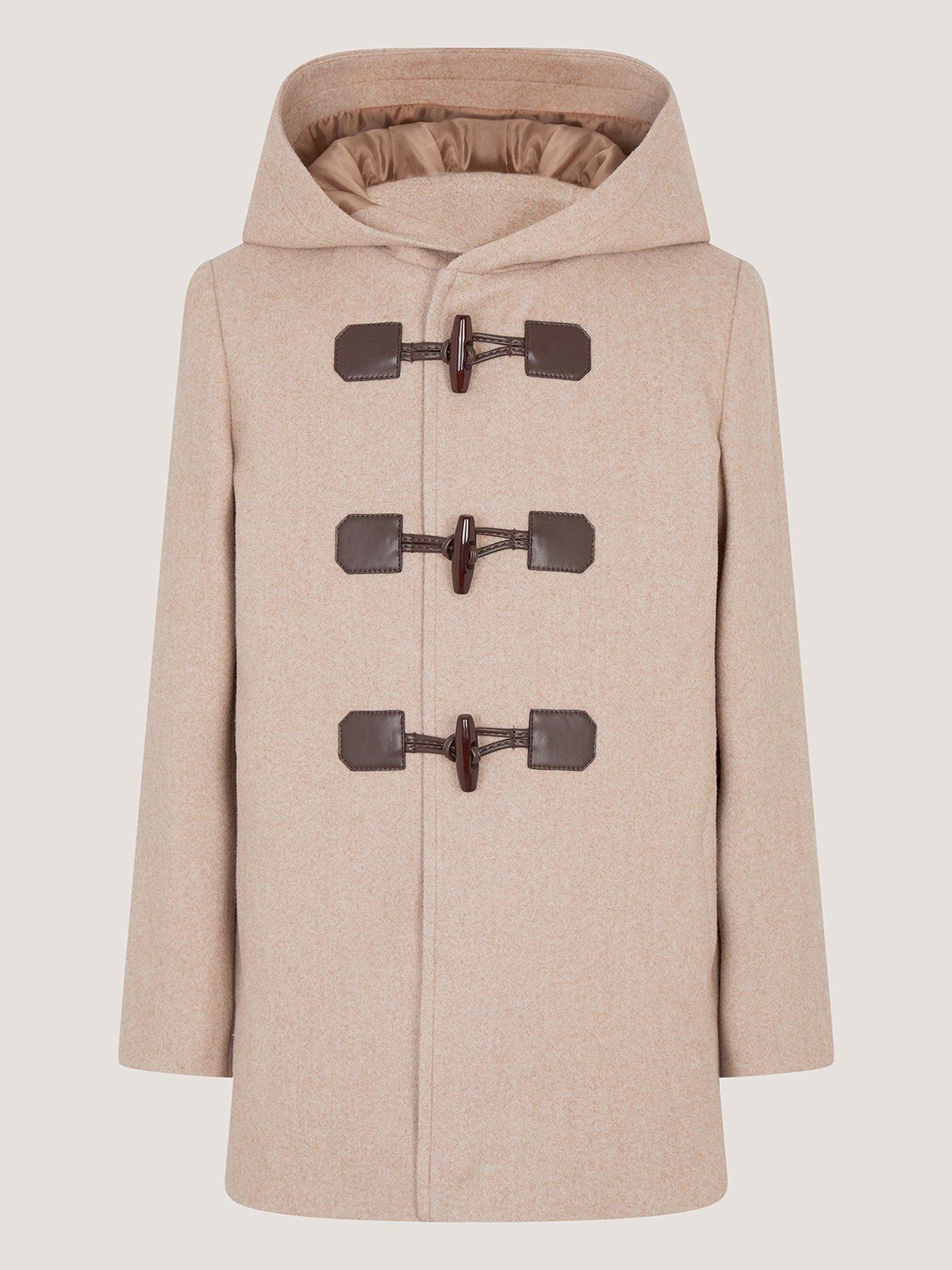 Monsoon Boys' Smart Duffle Coat - Oatmeal