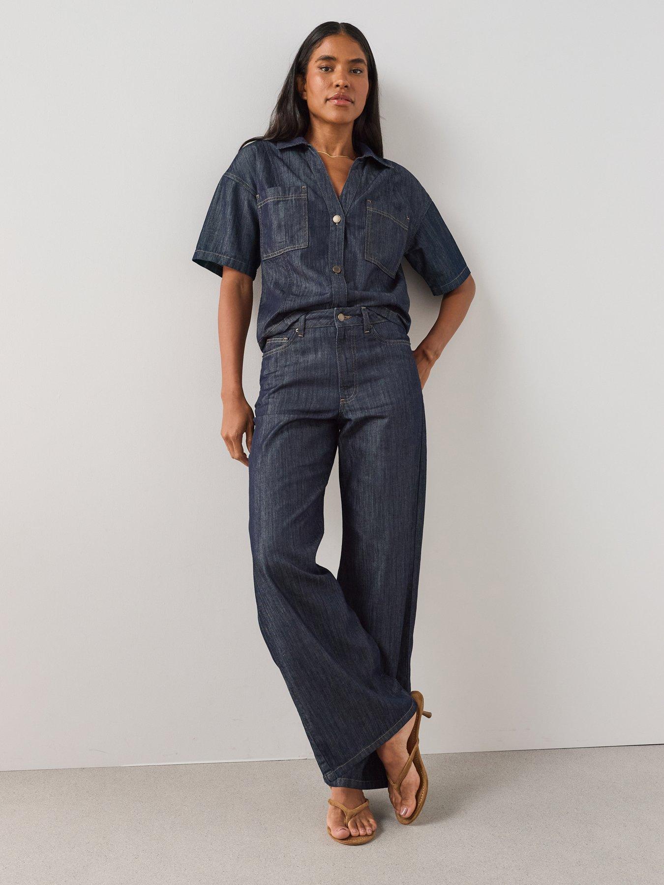The Very Collection Wide Leg Co-Ord Jeans - Dark Wash