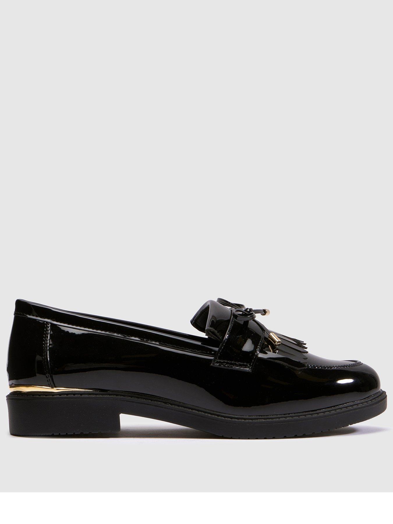 Schuh Wide Fit Lillia Hardware Loafers - Black