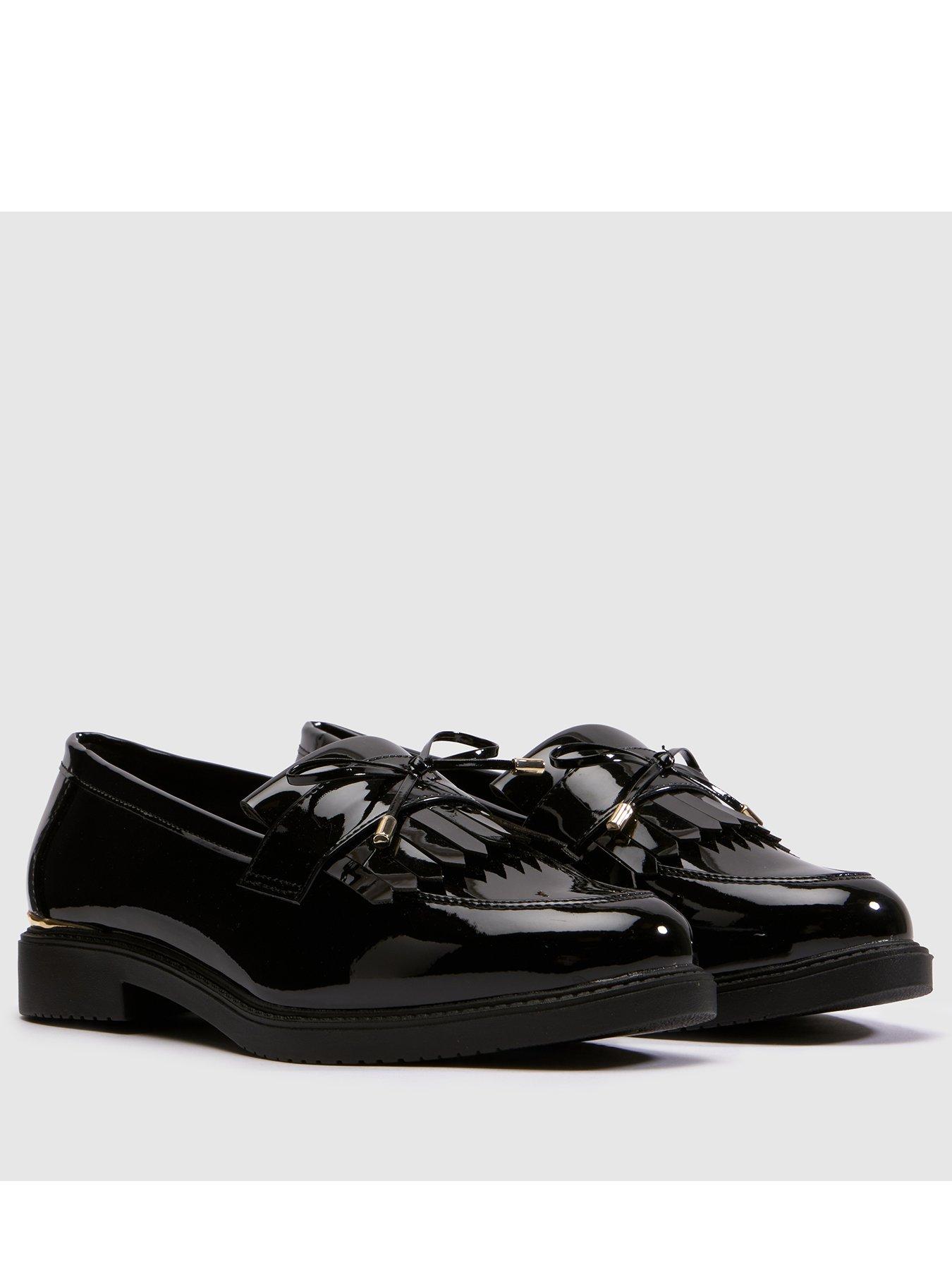 Image 3 of 4 of Schuh Wide Fit Lillia Hardware Loafers - Black