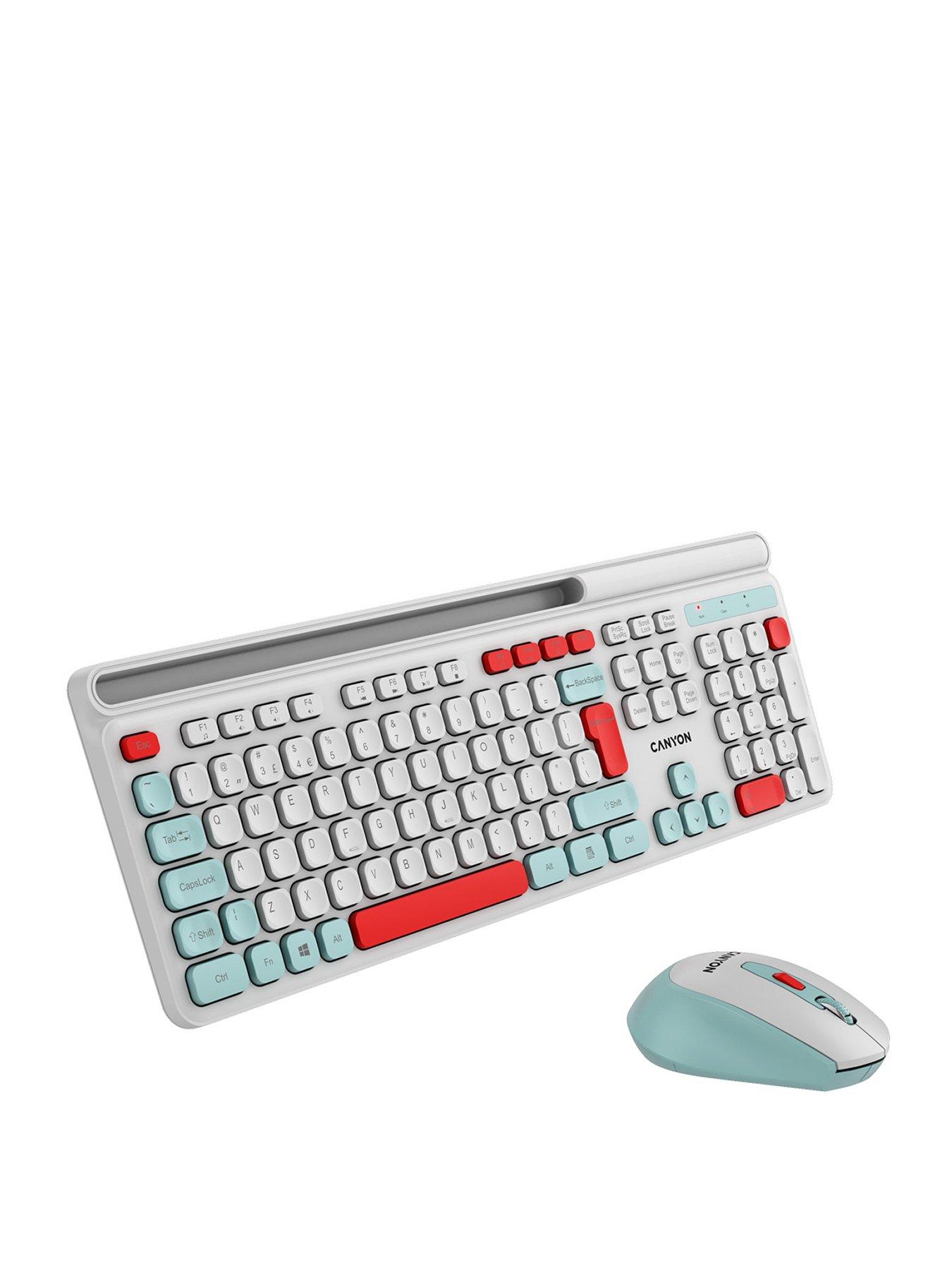 Canyon HSET-W5 Keyboard+Mouse AAA+AA Wireless White