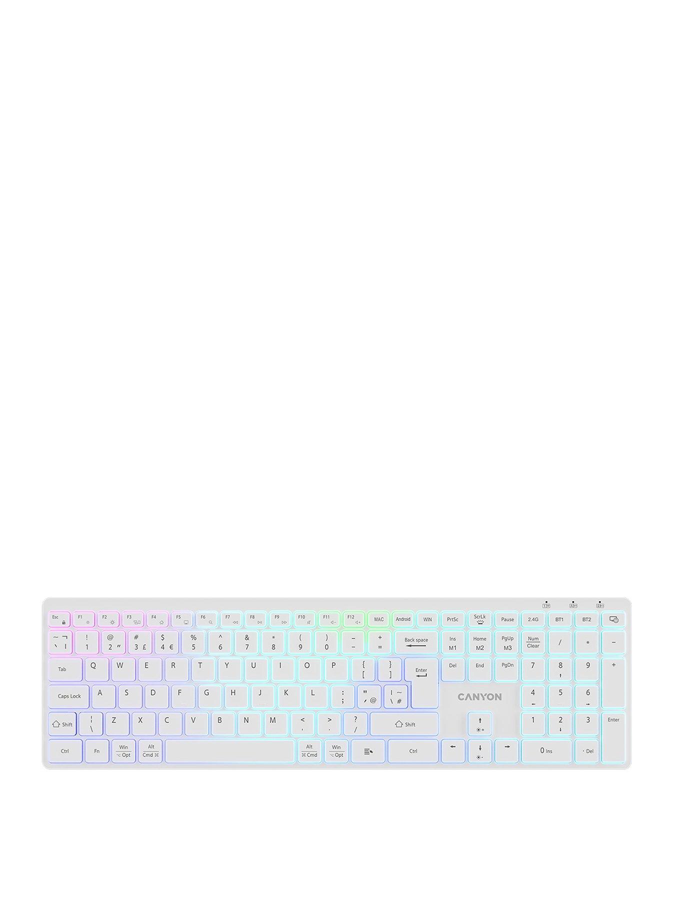 Canyon keyboard HKB-W11 Wireless White