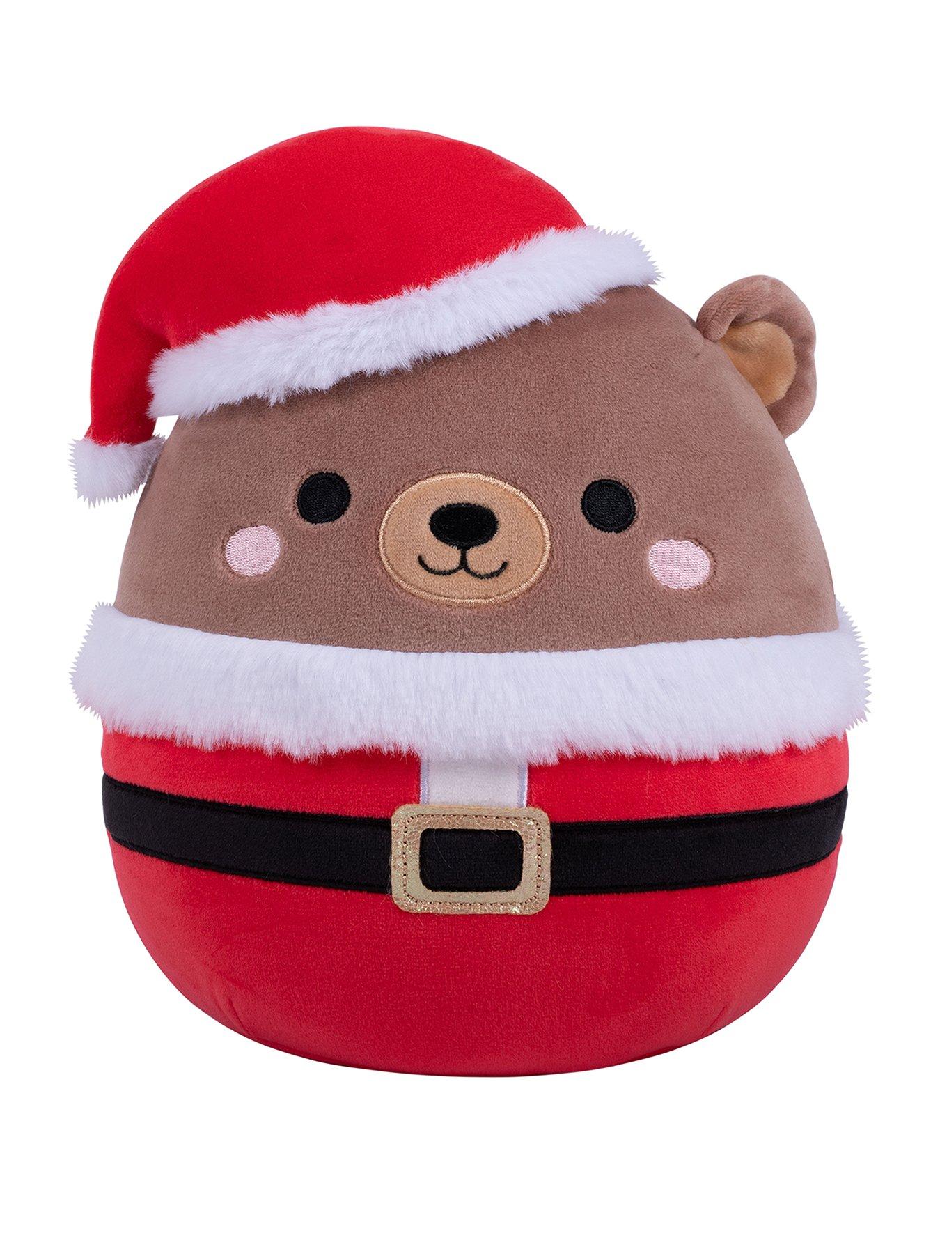 Image 1 of 5 of Squishmallows 7.5" Squishmallows Omar - Brown Bear With Santa Outfit