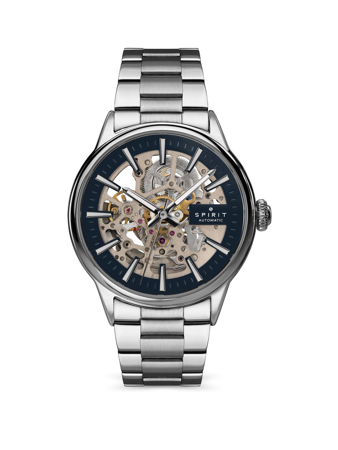 Spirit Gents Skeleton Automatic Stainless Steel Bracelet Watch