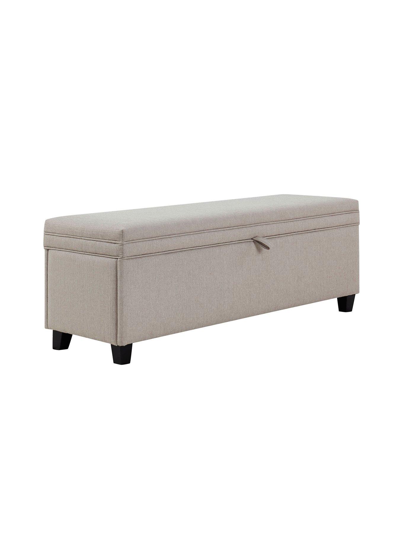 Image 3 of 7 of Dusk Windermere Storage Ottoman - Stone Grey