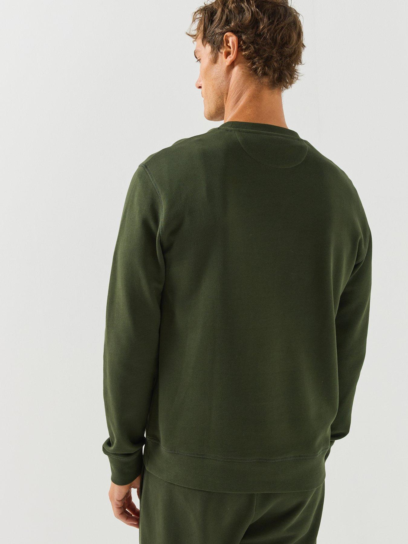 Image 2 of 5 of Hackett Heritage Small Logo Crew Neck Sweatshirt - Dark Green