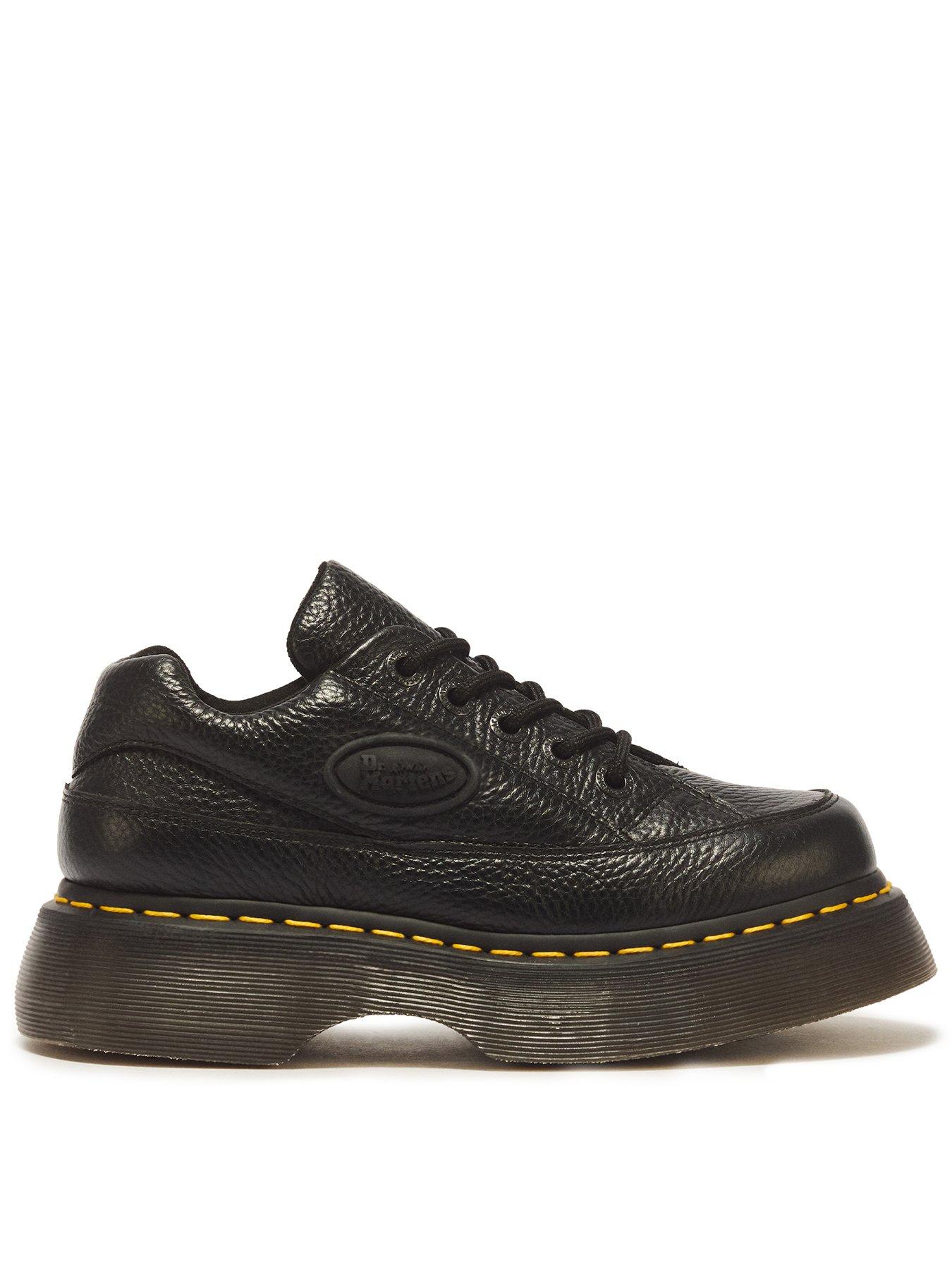 Dr Martens uzz 5-Eye Milled Nappa Leather Shoes, Black, Size 4, Women