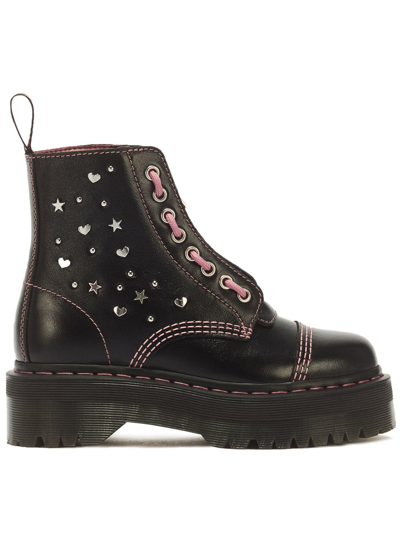 Image 1 of 6 of Dr Martens Sinclair Hs 8 Eye Boot - Black/ Pink