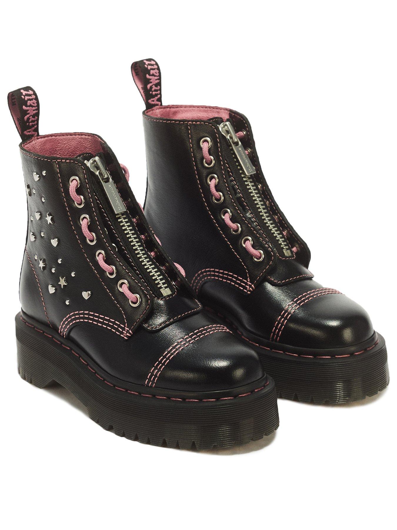 Image 2 of 6 of Dr Martens Sinclair Hs 8 Eye Boot - Black/ Pink