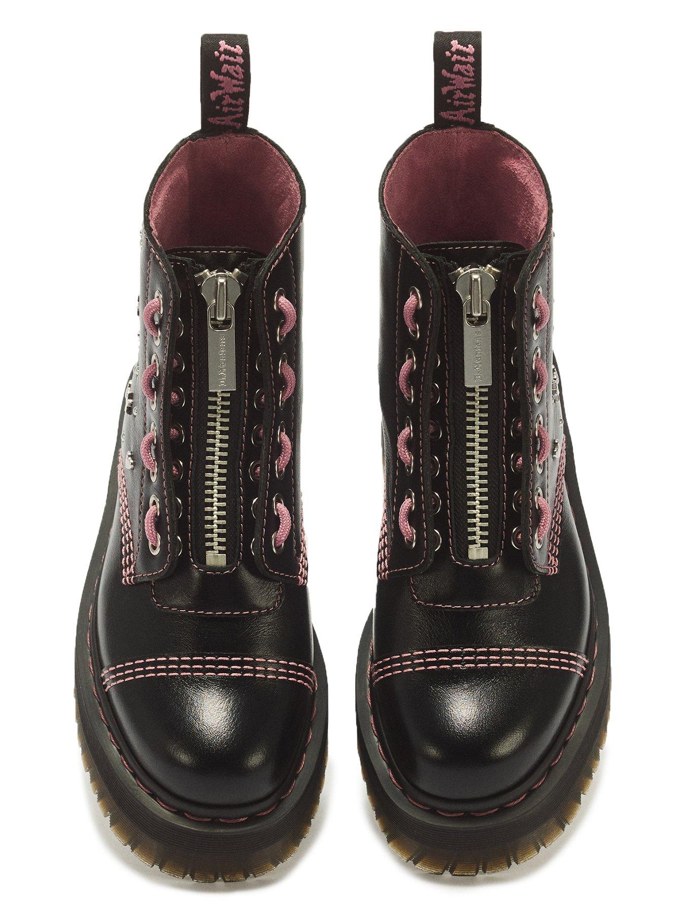 Image 3 of 6 of Dr Martens Sinclair Hs 8 Eye Boot - Black/ Pink