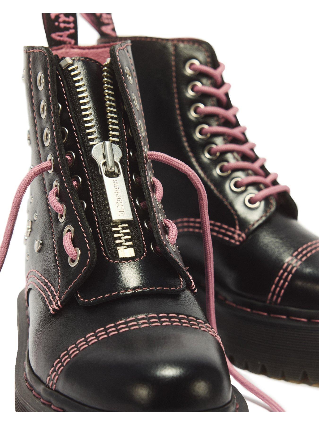 Image 5 of 6 of Dr Martens Sinclair Hs 8 Eye Boot - Black/ Pink
