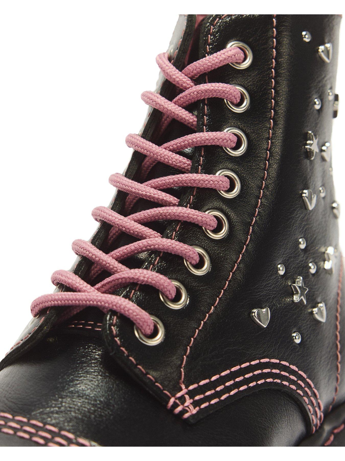 Image 6 of 6 of Dr Martens Sinclair Hs 8 Eye Boot - Black/ Pink
