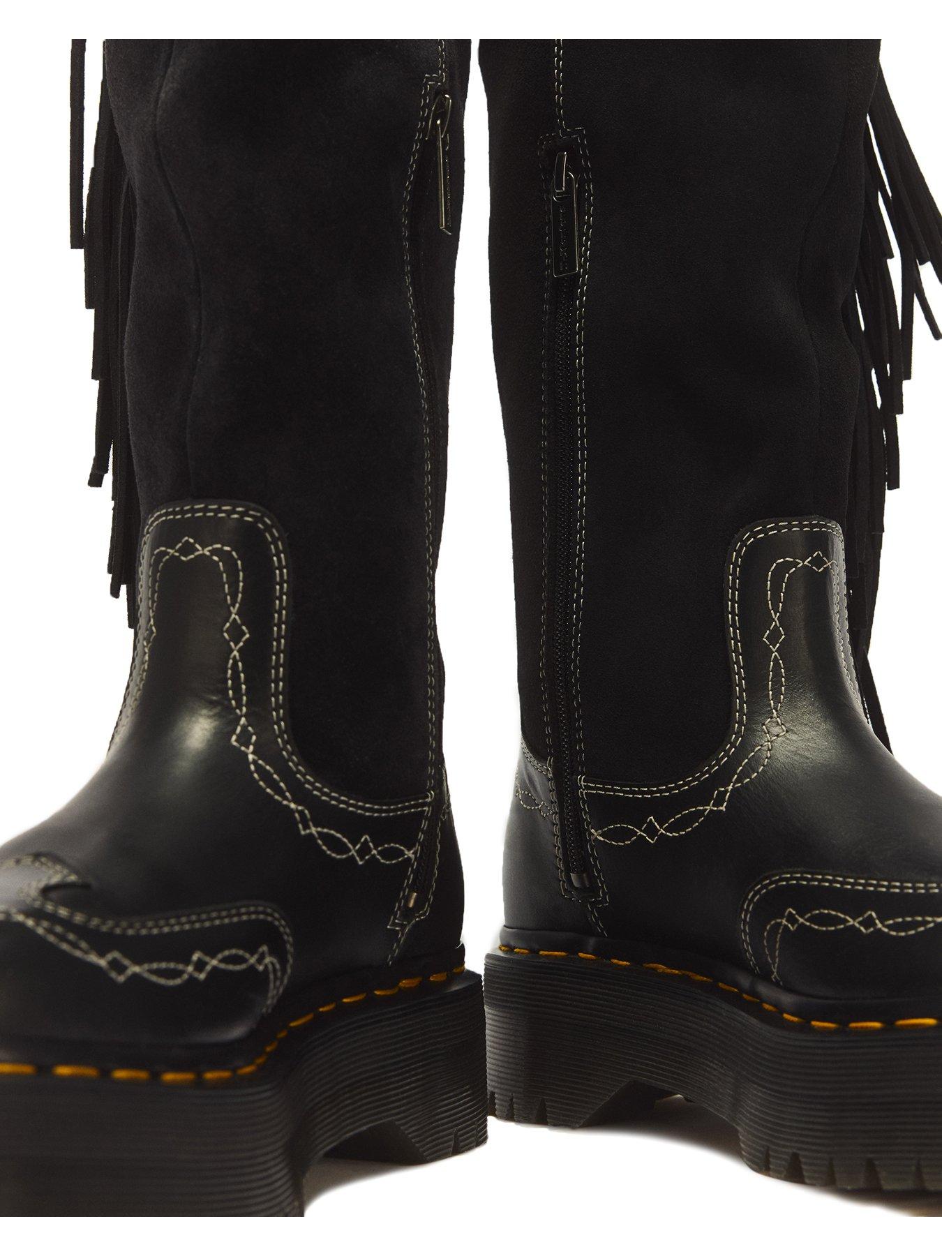 Image 6 of 7 of Dr Martens Fringe Hi Pull On Boot - Black