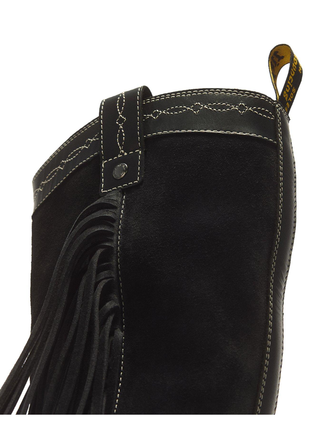 Image 7 of 7 of Dr Martens Fringe Hi Pull On Boot - Black