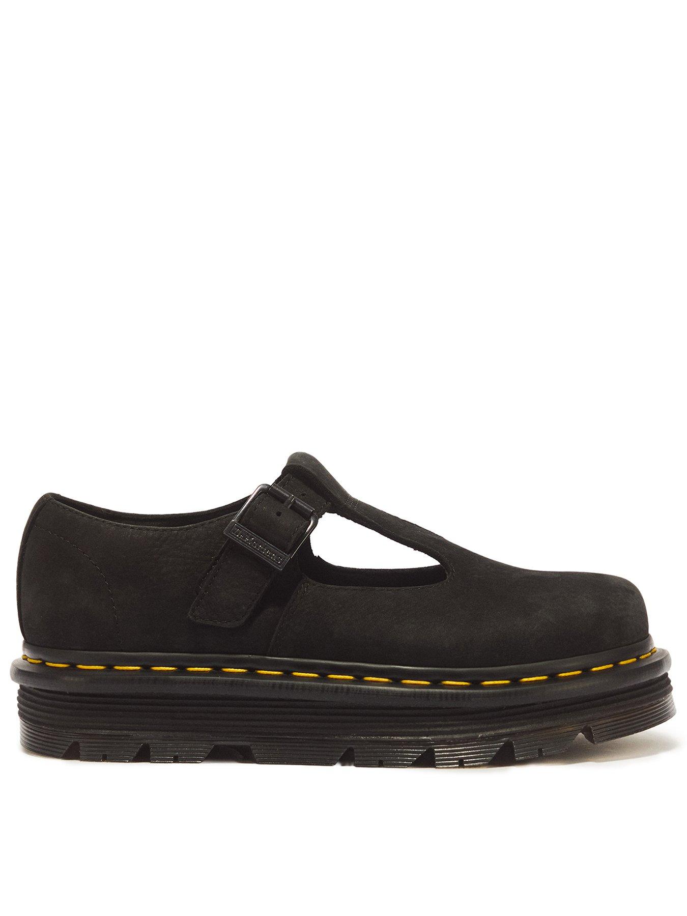 Dr Martens Zebzag Milled Nubuck Mary Jane Shoes - Black
