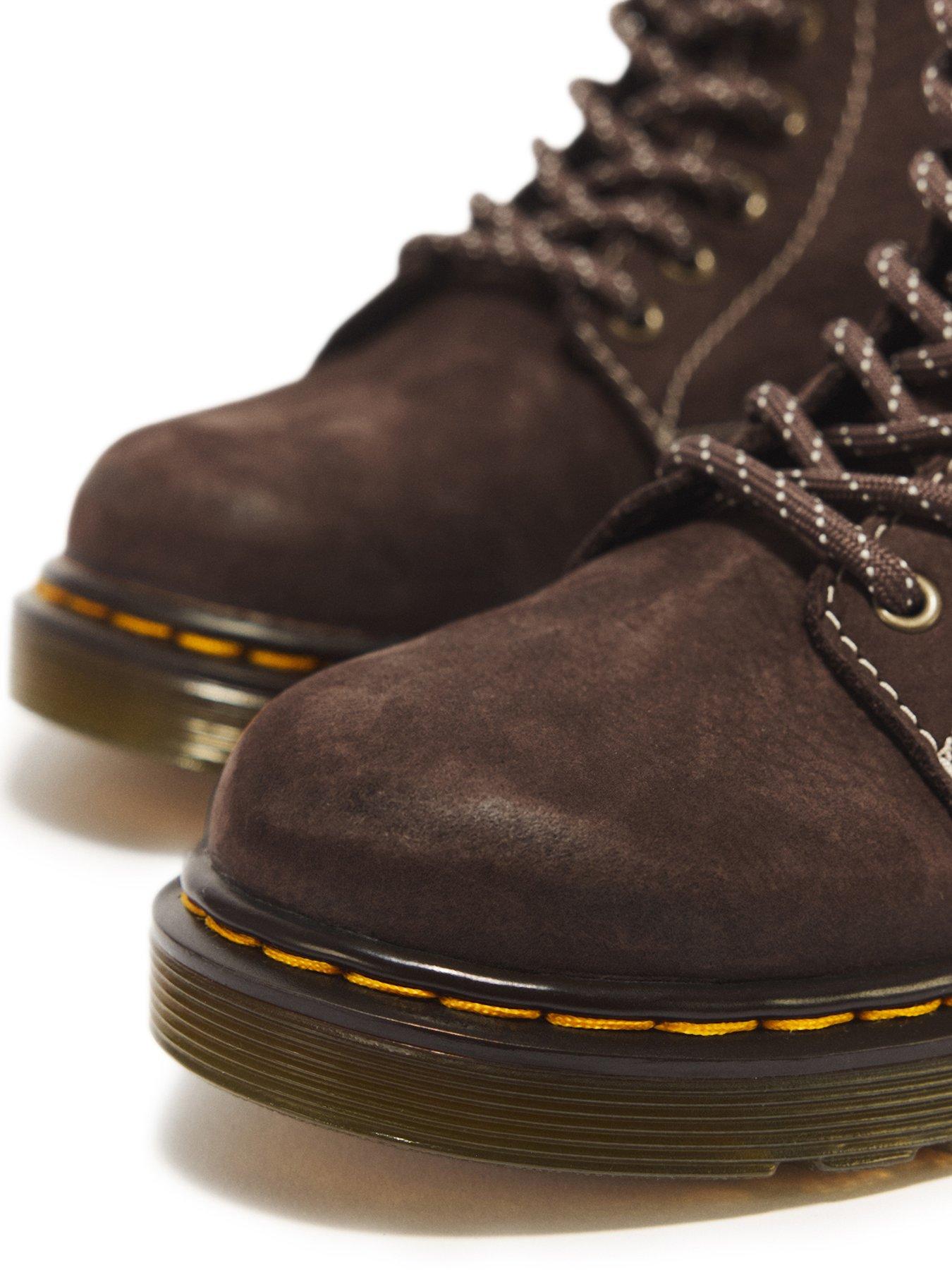 Image 7 of 7 of Dr Martens Junior 1460 Pascal 8 Eye Nubuck Boot - Dark Brown
