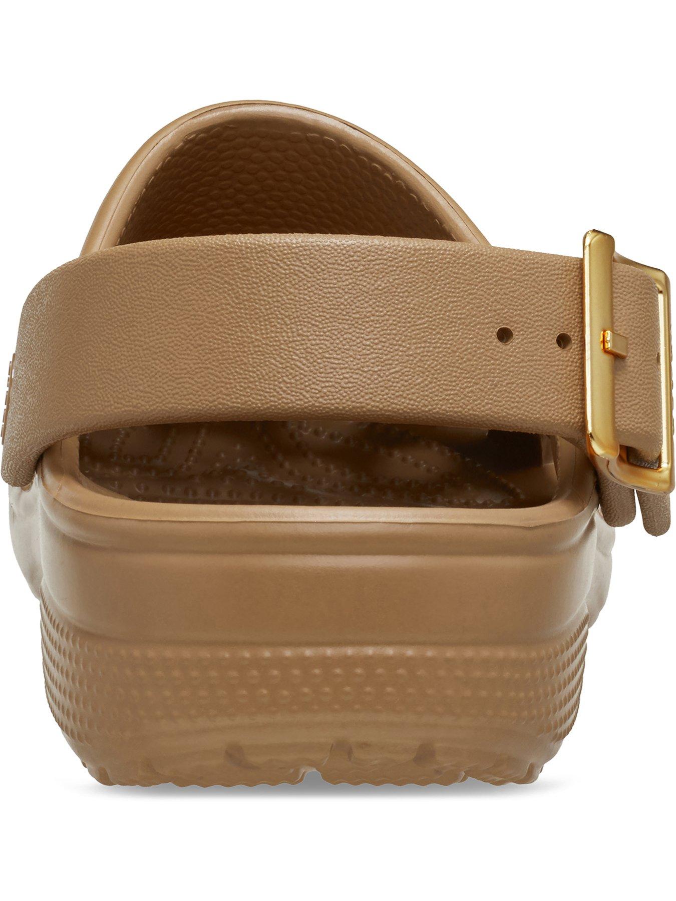Image 6 of 6 of Crocs Classic Metallic Buckle Clogs - Sepia