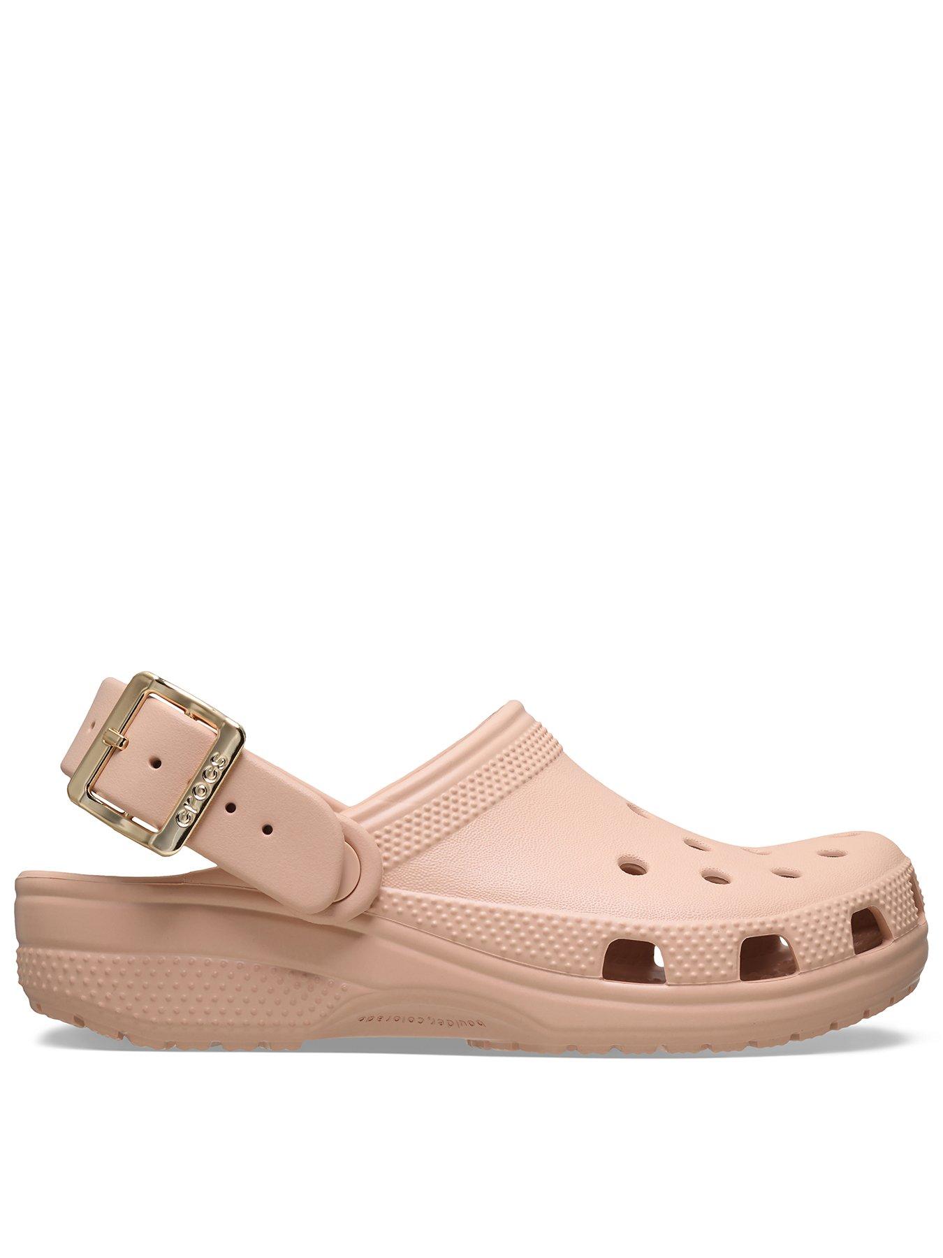 Image 1 of 6 of Crocs Classic Metallic Buckle Clog - Pink