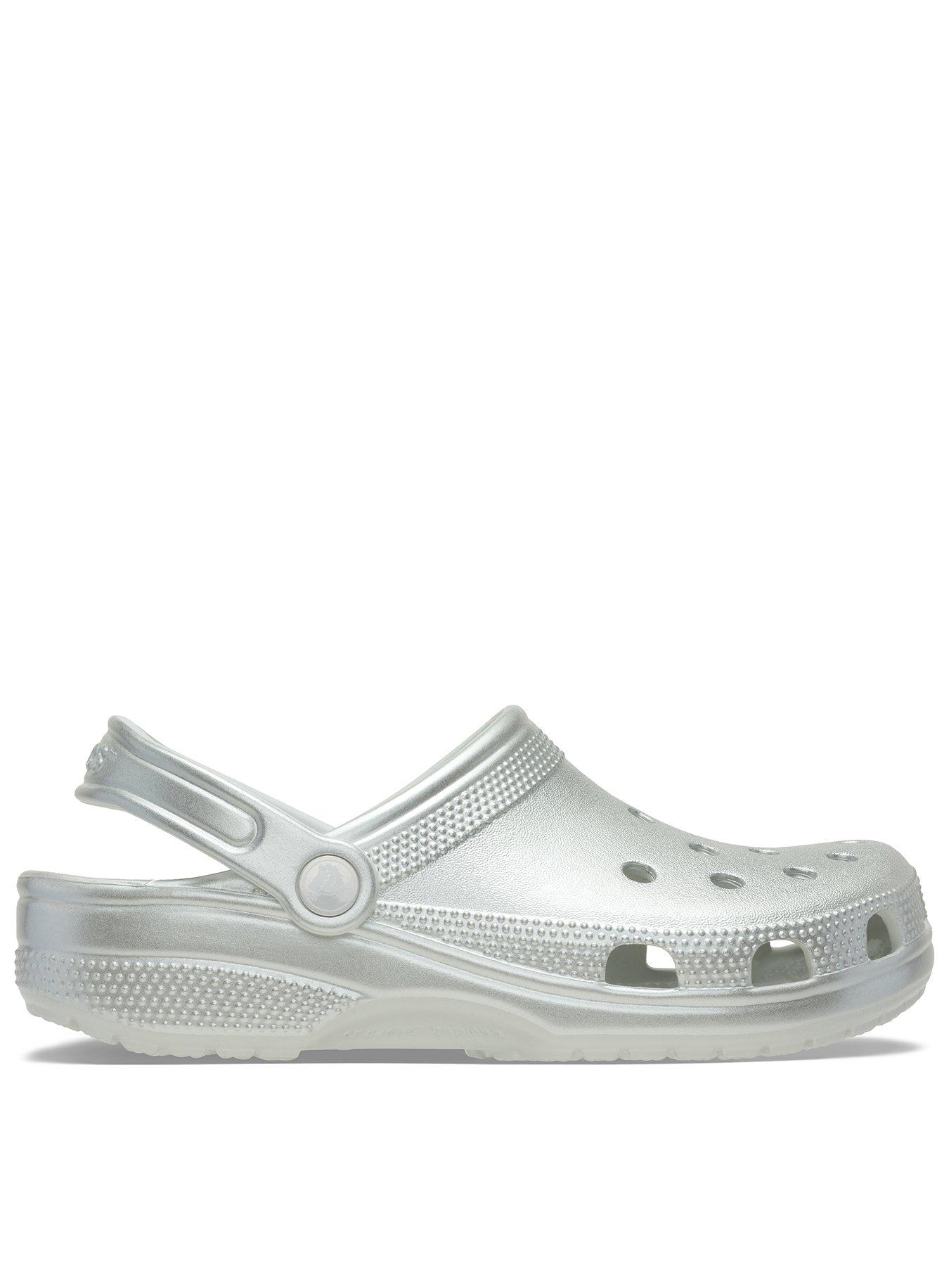 Image 1 of 6 of Crocs Classic Tinted Metallic Clogs - Moonlight