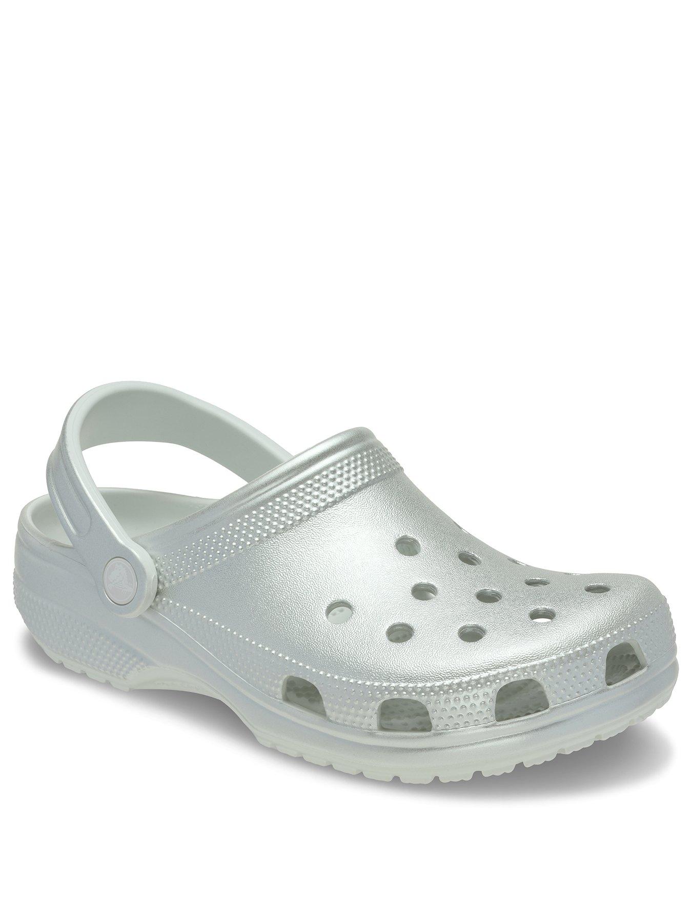 Image 2 of 6 of Crocs Classic Tinted Metallic Clogs - Moonlight