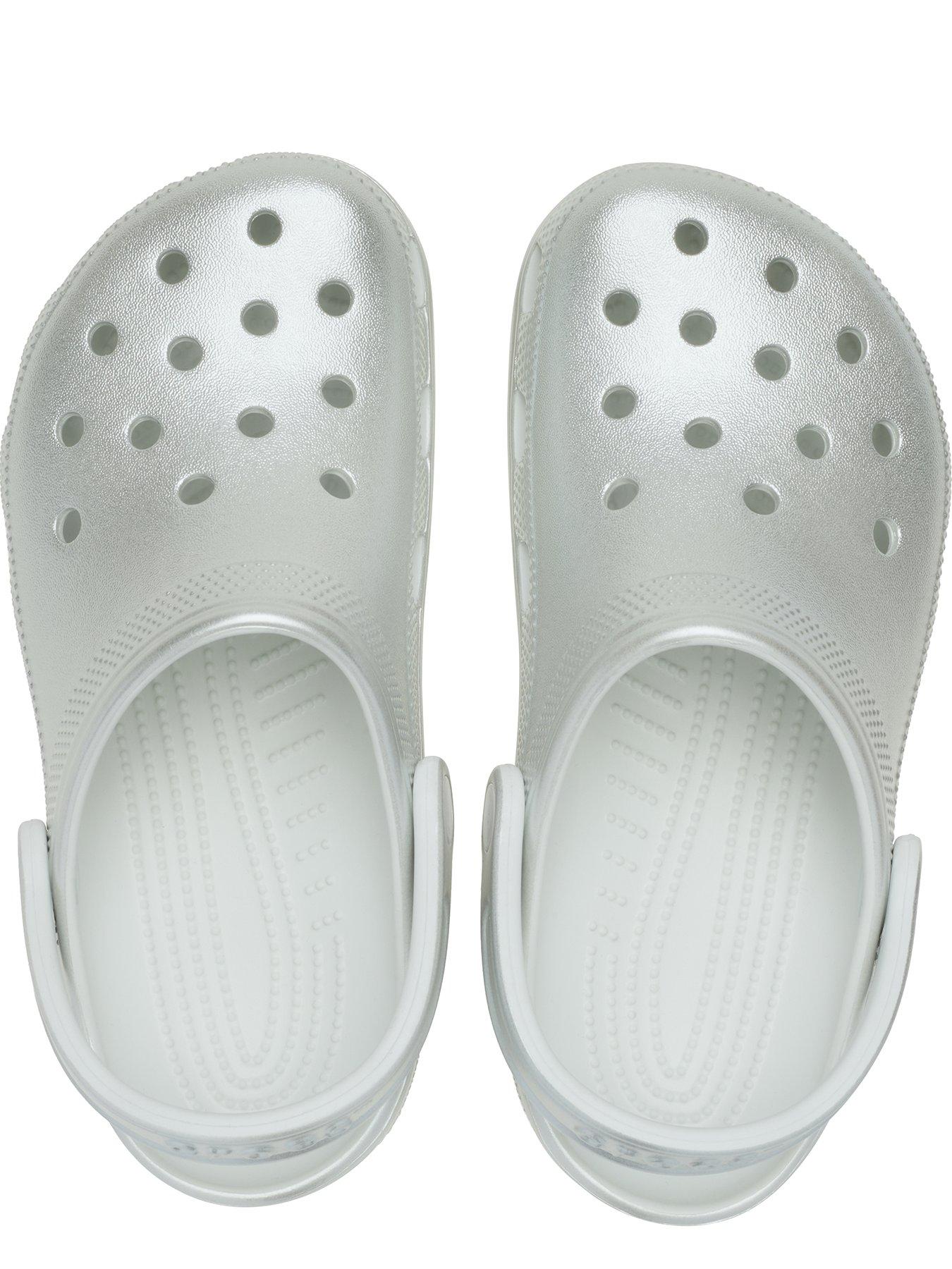 Image 4 of 6 of Crocs Classic Tinted Metallic Clogs - Moonlight