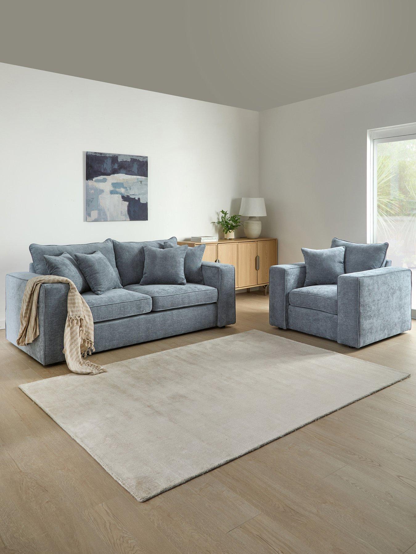 Image 1 of 7 of The Very Collection Novak 3 Seater Sofa + Armchair Set (Buy &amp; SAVE!)