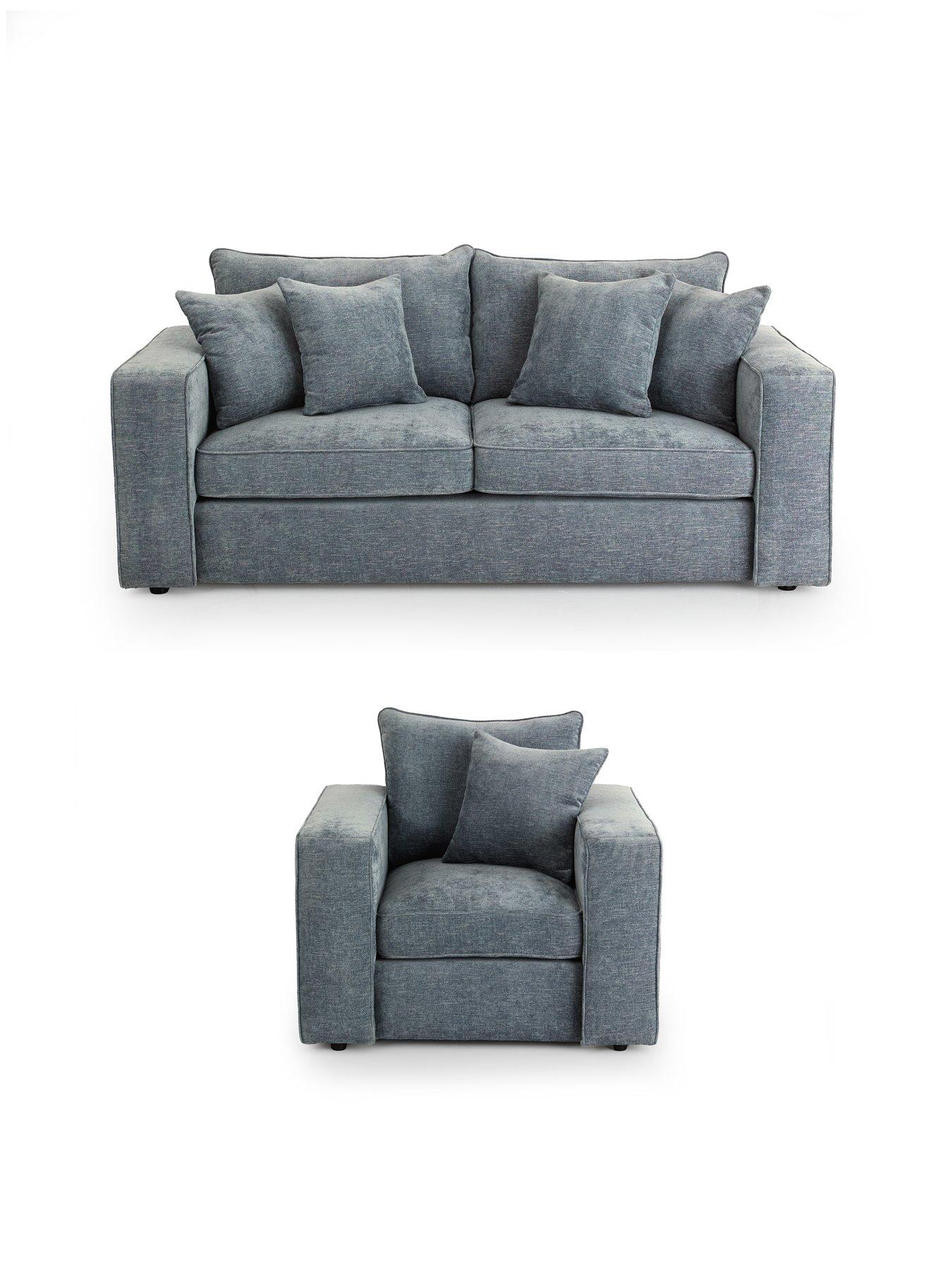 Image 3 of 7 of The Very Collection Novak 3 Seater Sofa + Armchair Set (Buy &amp; SAVE!)
