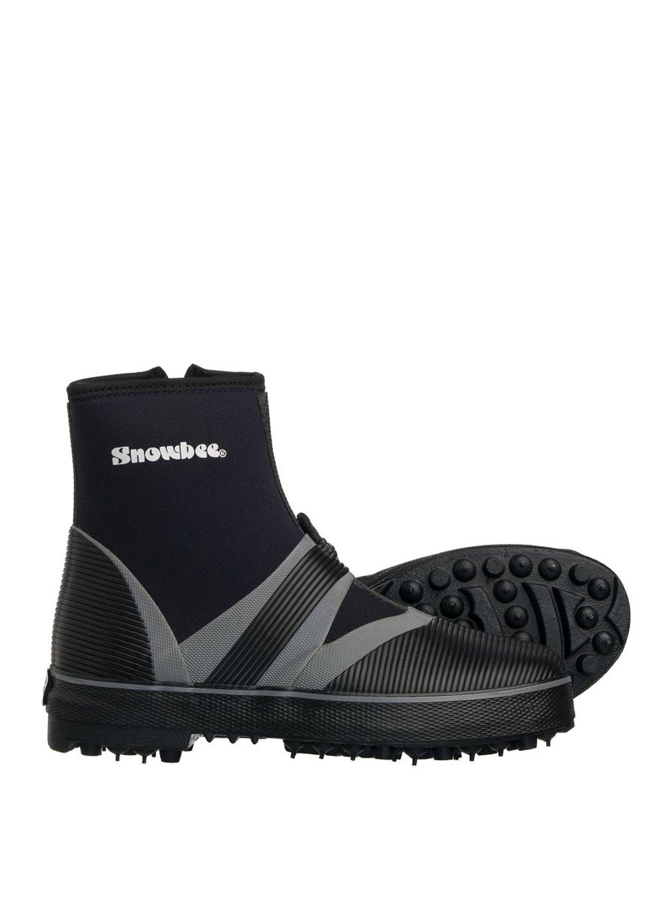 Snowbee Men's Rockhopper Spike Sole Wading Boots, Black and Grey, Neoprene Fishing Boots with Steel Spike Grip Sole