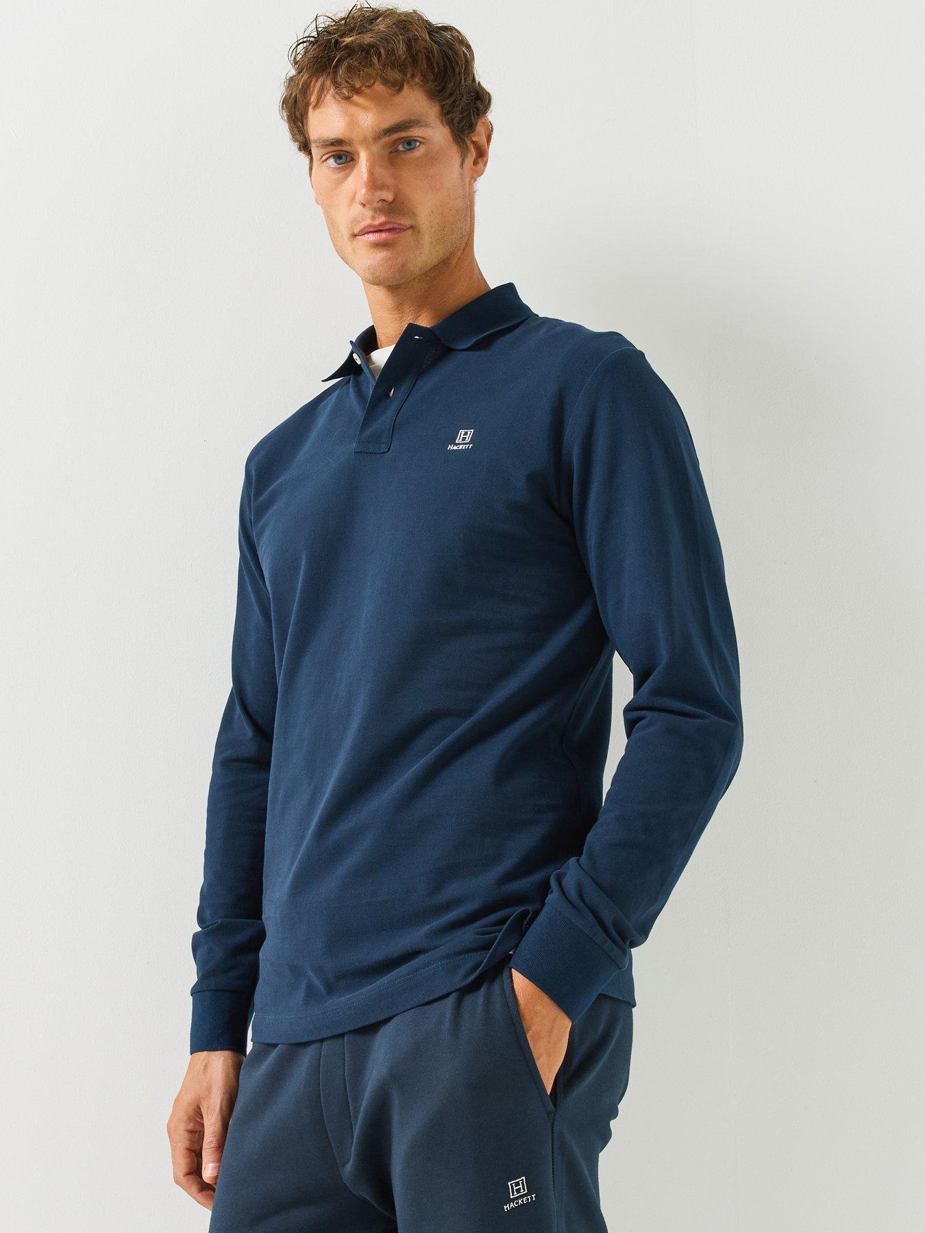 Hackett Men's Navy Heritage Logo Long Sleeve T-Shirt | : Medium - Image 2
