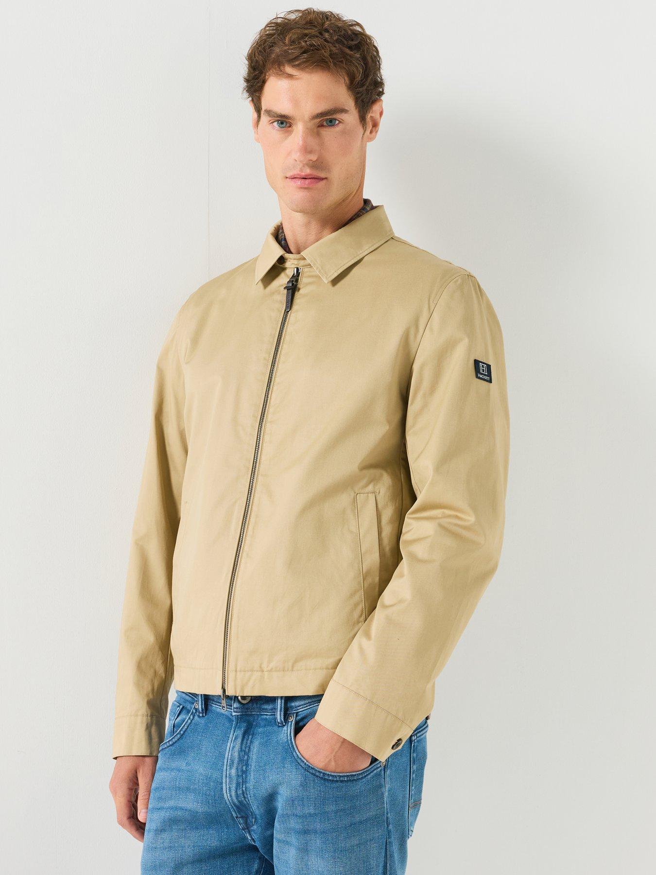 Image 1 of 6 of Hackett Heritage Harrington Jacket - Beige