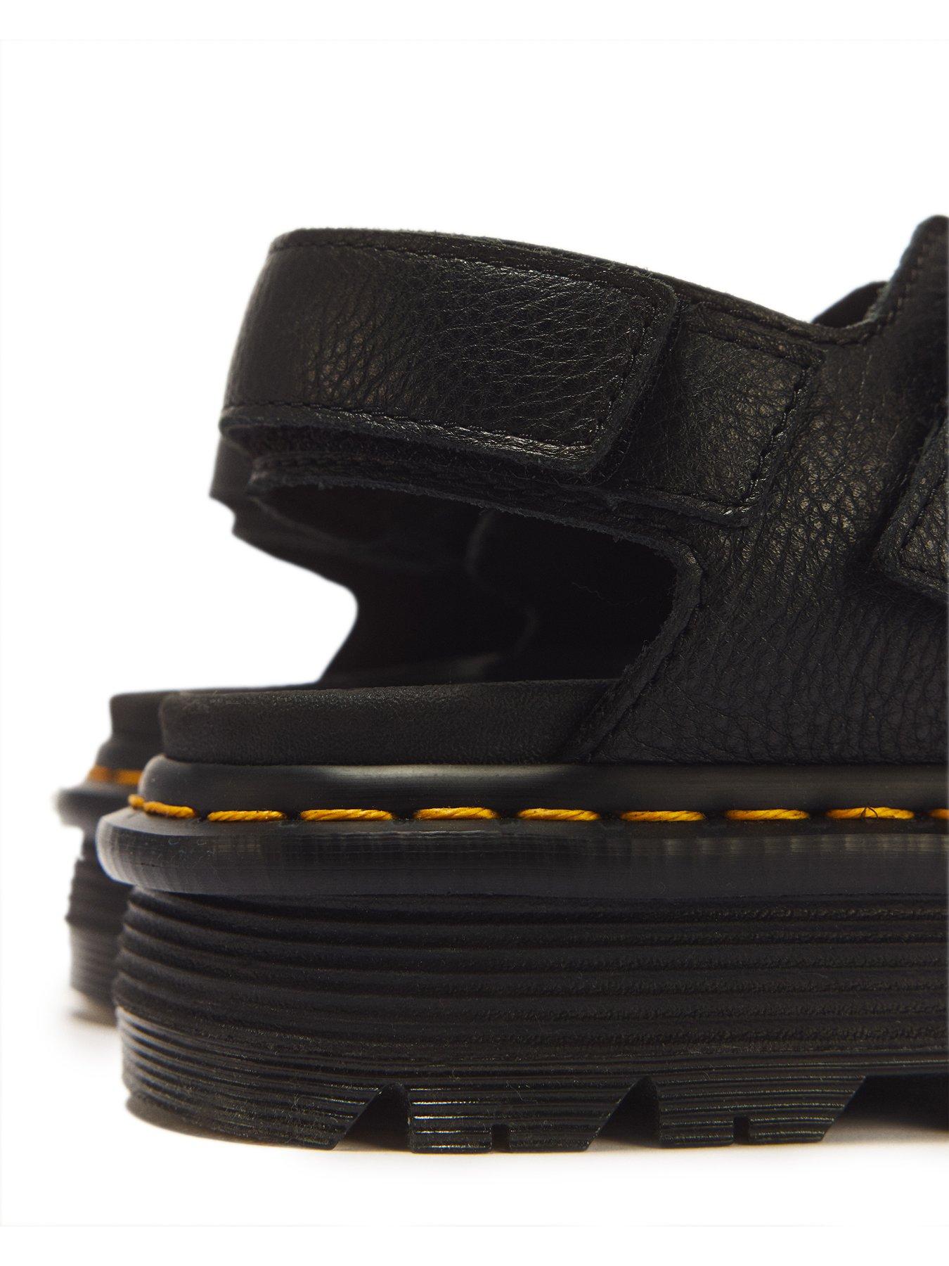 Image 7 of 7 of Dr Martens Zebzag Pisa Leather Platform Sandals - Black