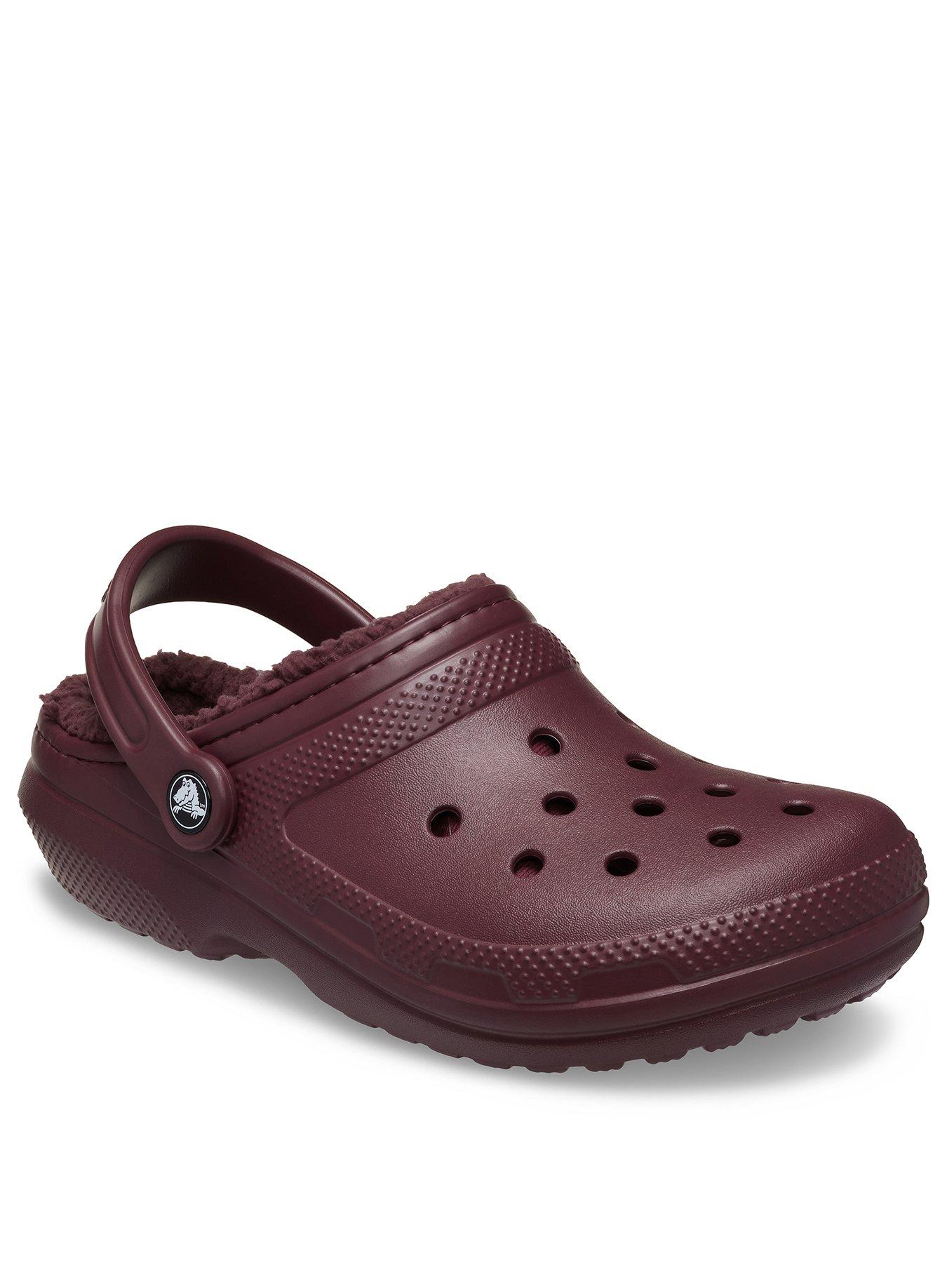 Image 2 of 7 of Crocs Classic Fleece Lined Clogs - Red